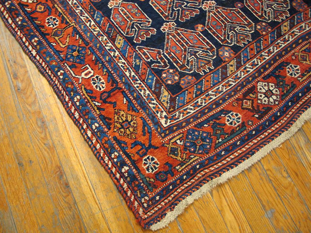 Early 20th Century Persian Afshar Carpet ( 4' 5