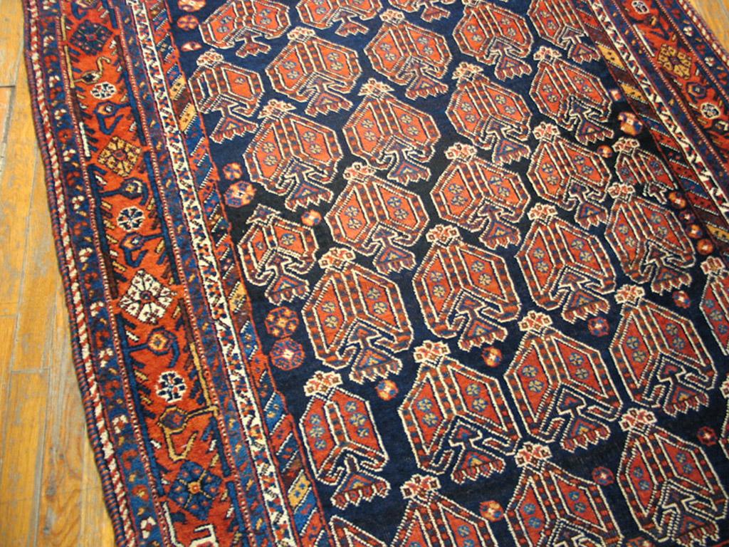 Wool Early 20th Century Persian Afshar Carpet ( 4' 5
