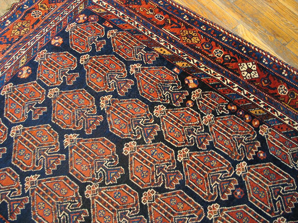Early 20th Century Persian Afshar Carpet ( 4' 5