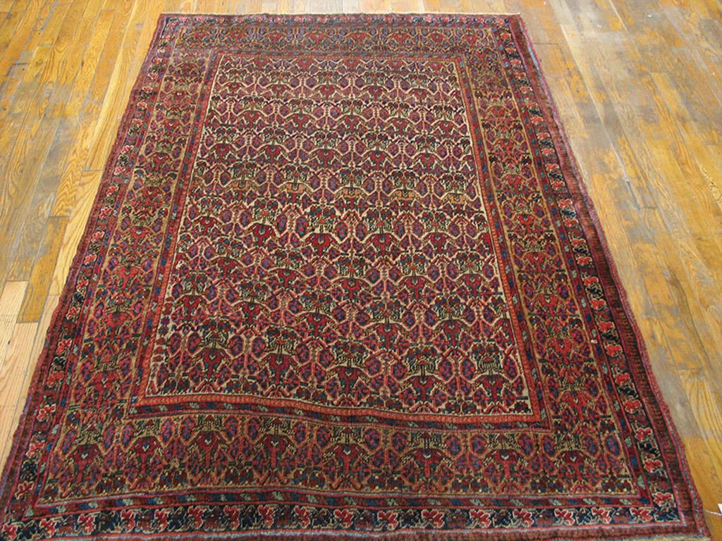 Antique Persian Afshar rug. Size: 4'6