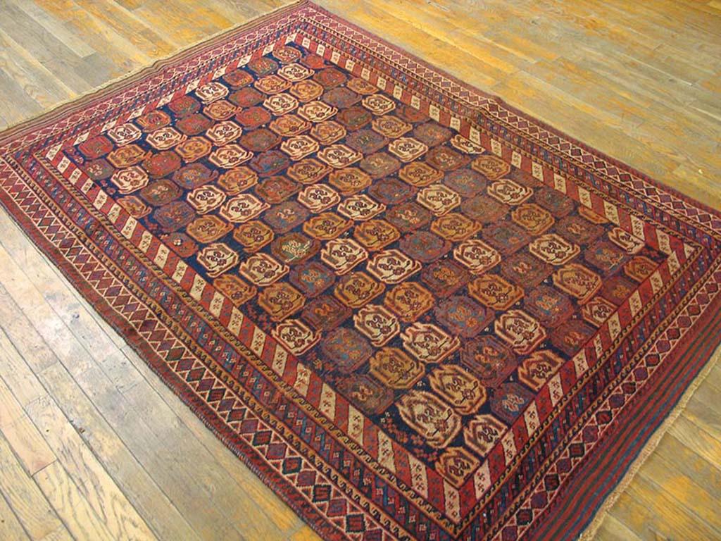 Hand-Knotted Late 19th Century SE. Persian Afshar Carpet ( 4'6
