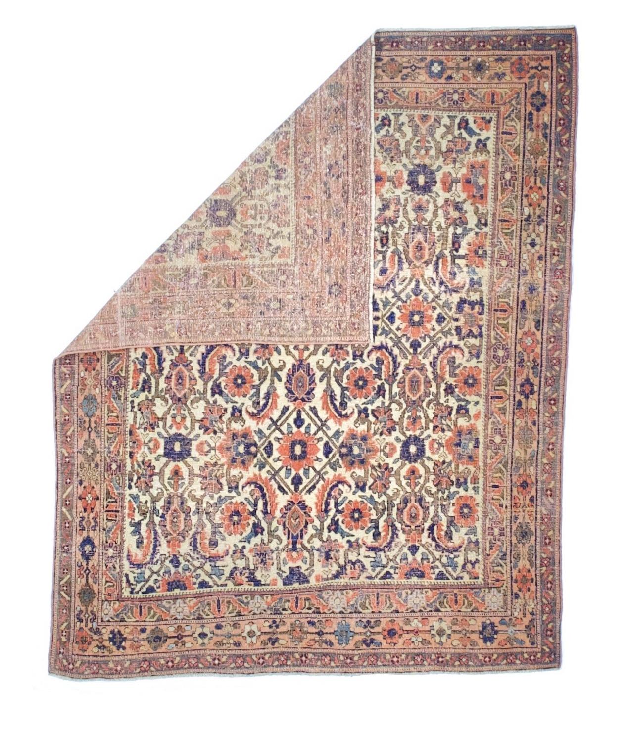 Antiker persischer Afshar-Teppich 4'7