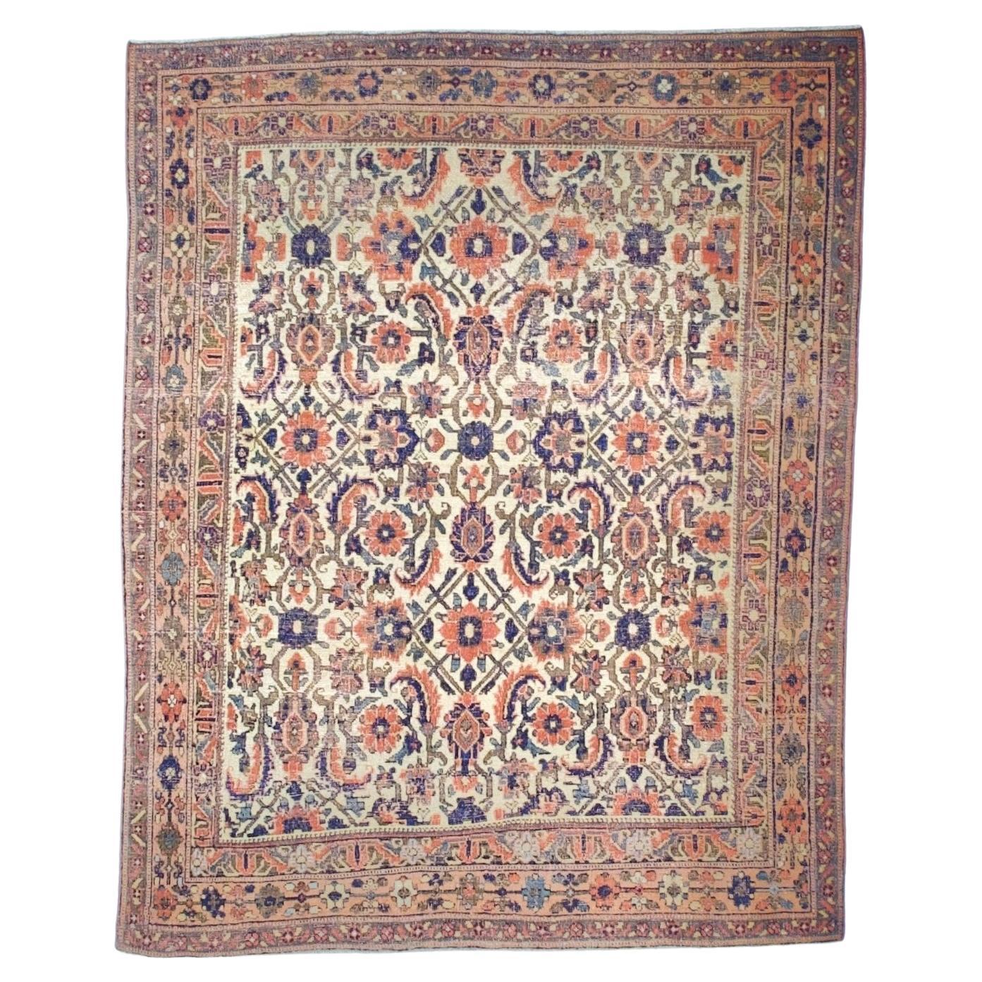 Antique Persian Afshar Rug 4'7" x 5’9”