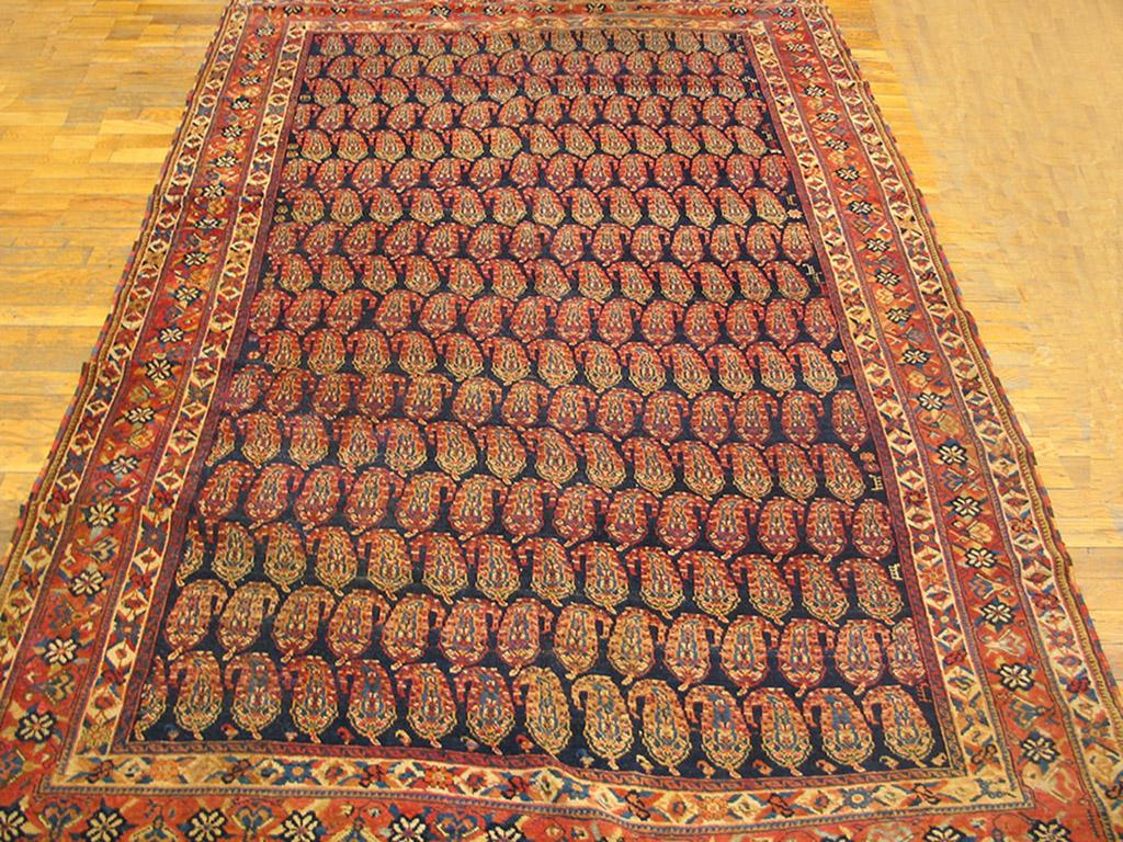 Antique Persian Afshar rug. Size: 5'2