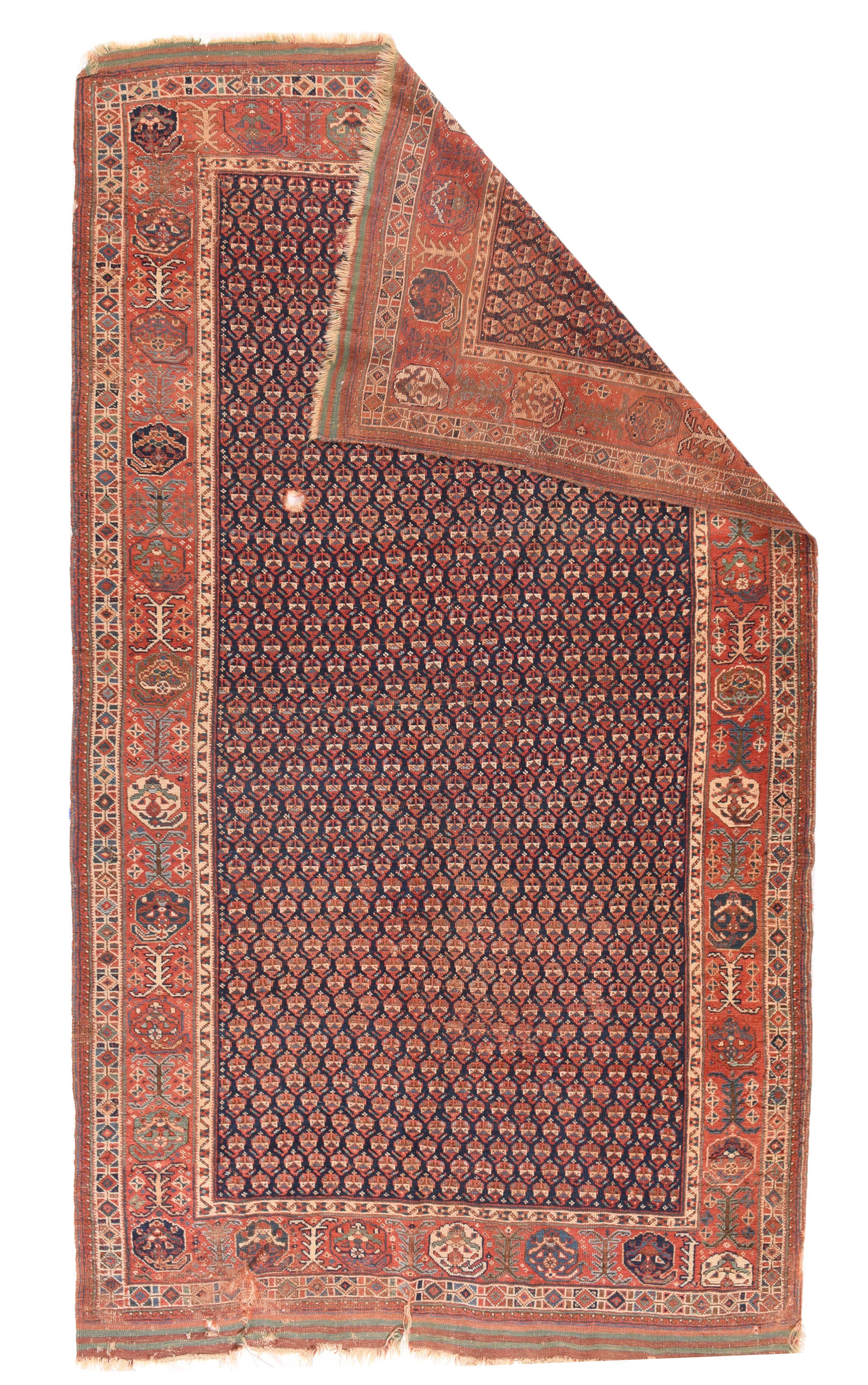 Antiker persischer Afshar-Teppich 5'4'' x 9'7''.