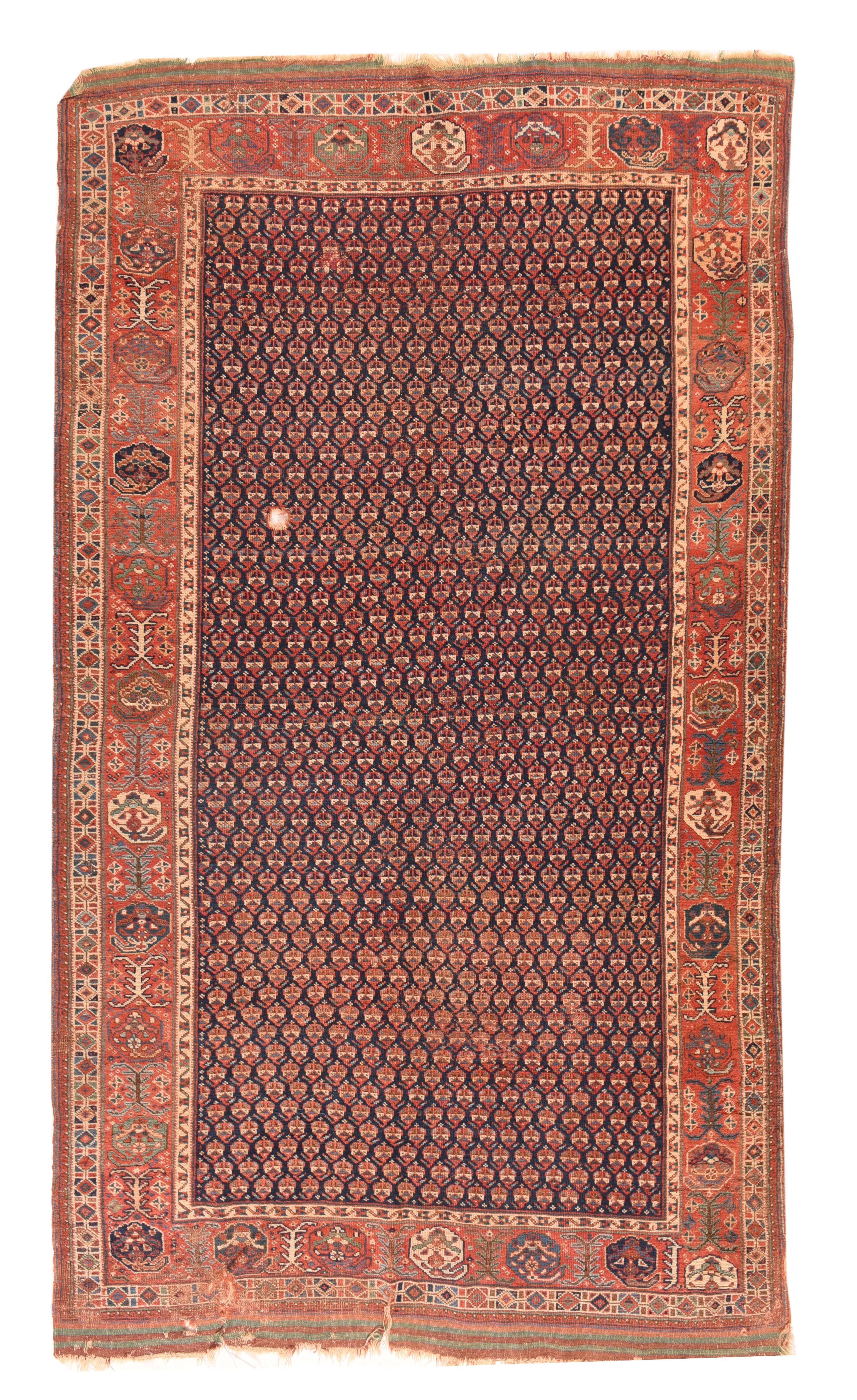 Antiker persischer Afshar-Teppich 5'4'' x 9'7'' im Zustand „Gut“ im Angebot in New York, NY