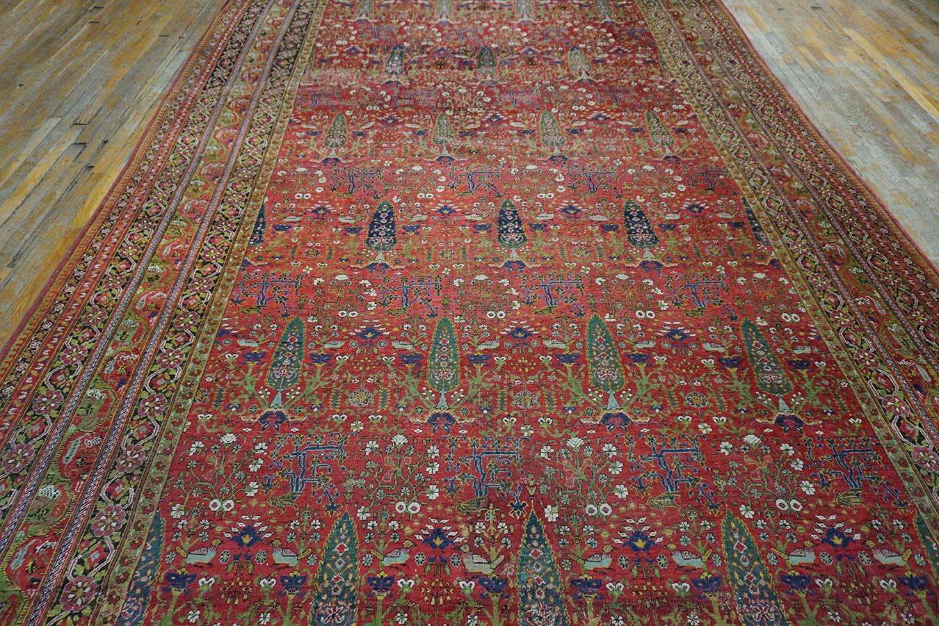 Hand-Knotted Antique Persian Afshar Rug 9' 3'' X 24' 9'' For Sale