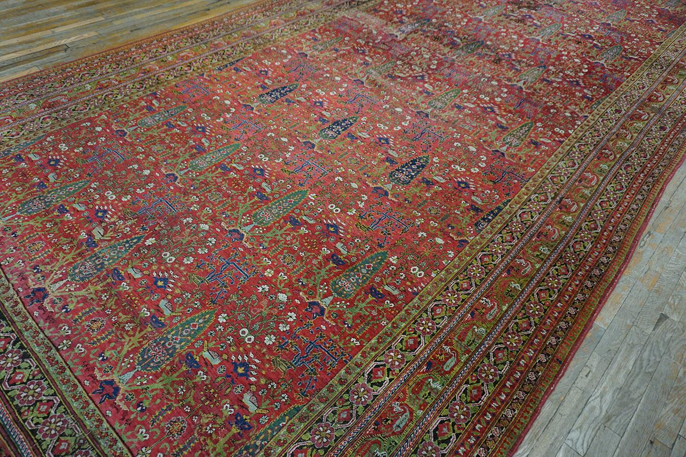 Wool Antique Persian Afshar Rug 9' 3'' X 24' 9'' For Sale