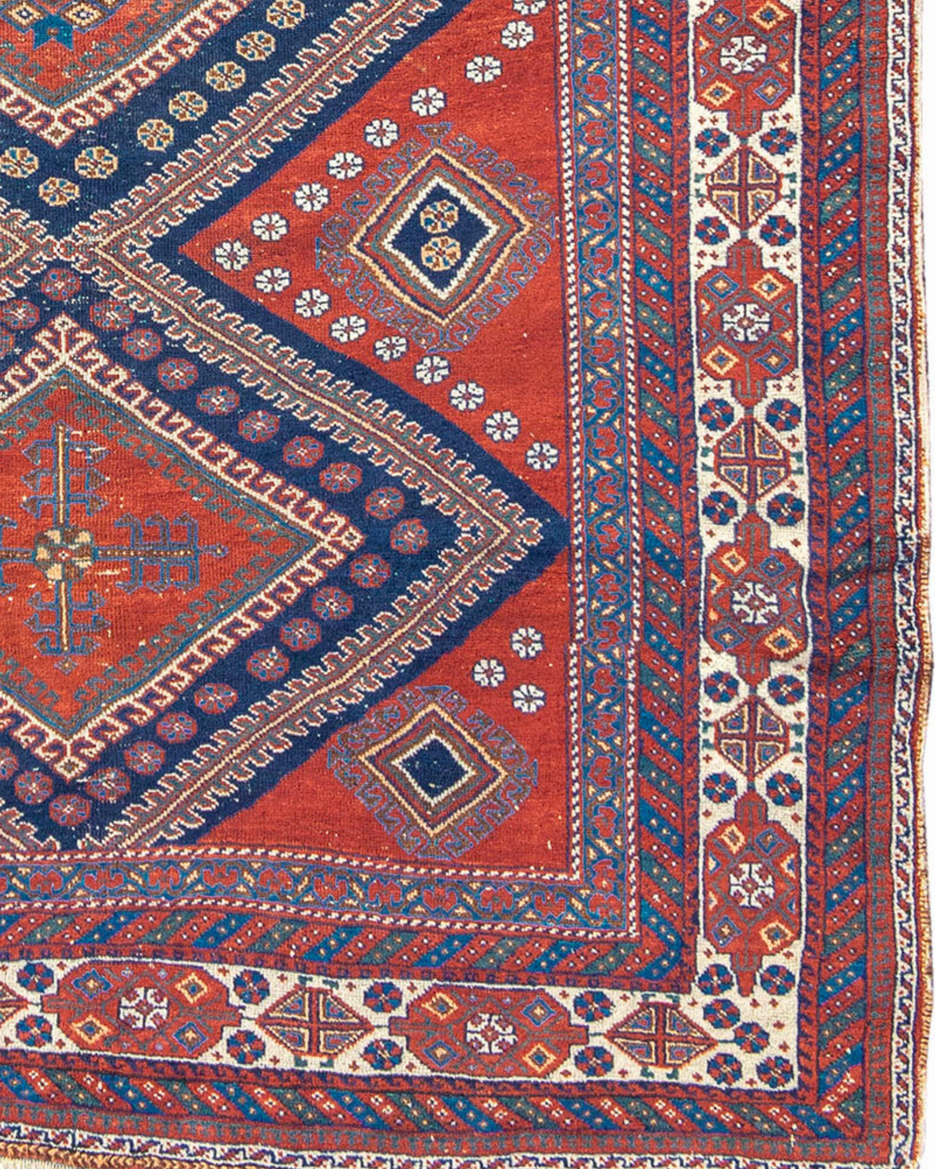19th Century Antique Persian Afshar Rug, c. 1900 For Sale