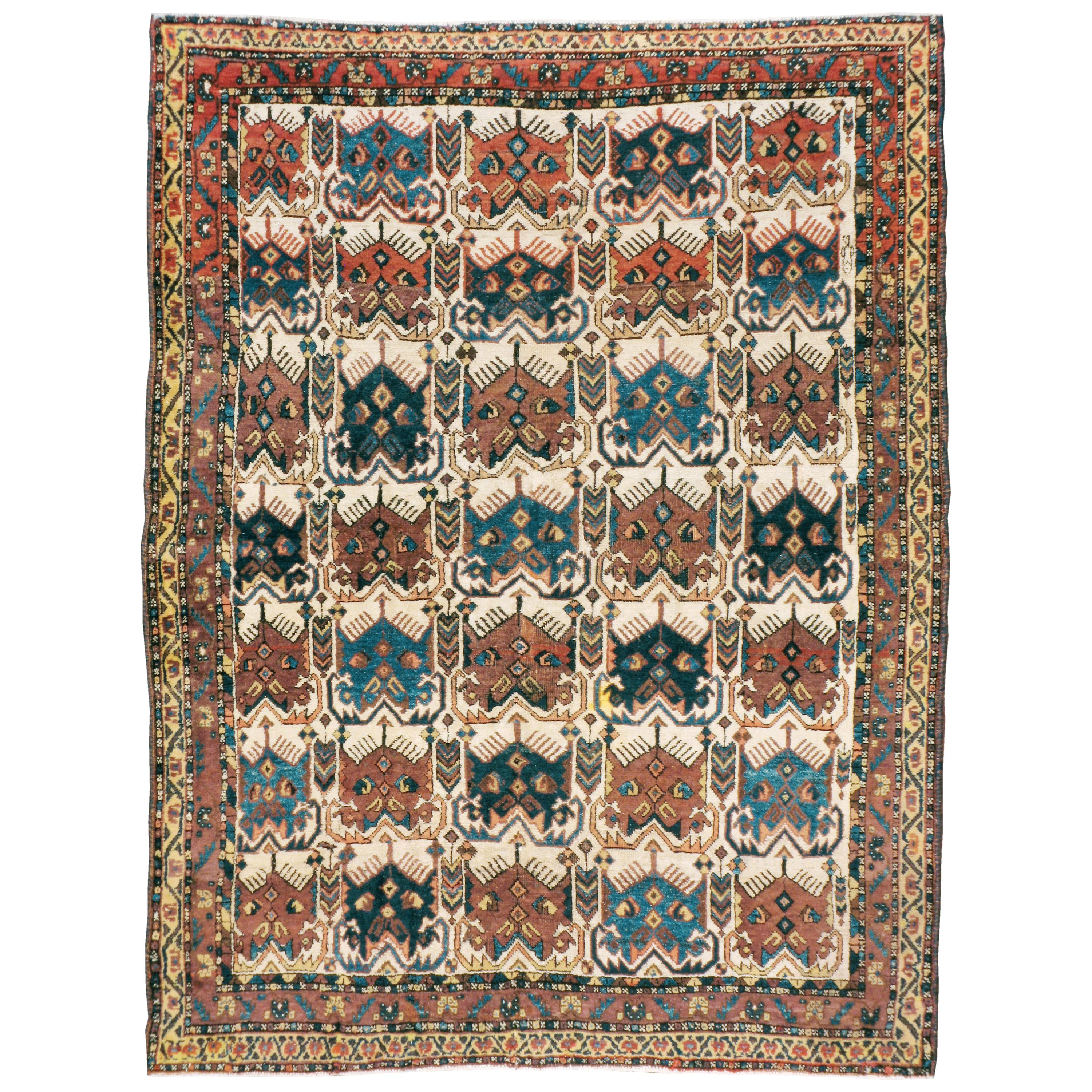 Antique Persian Afshar Rug For Sale