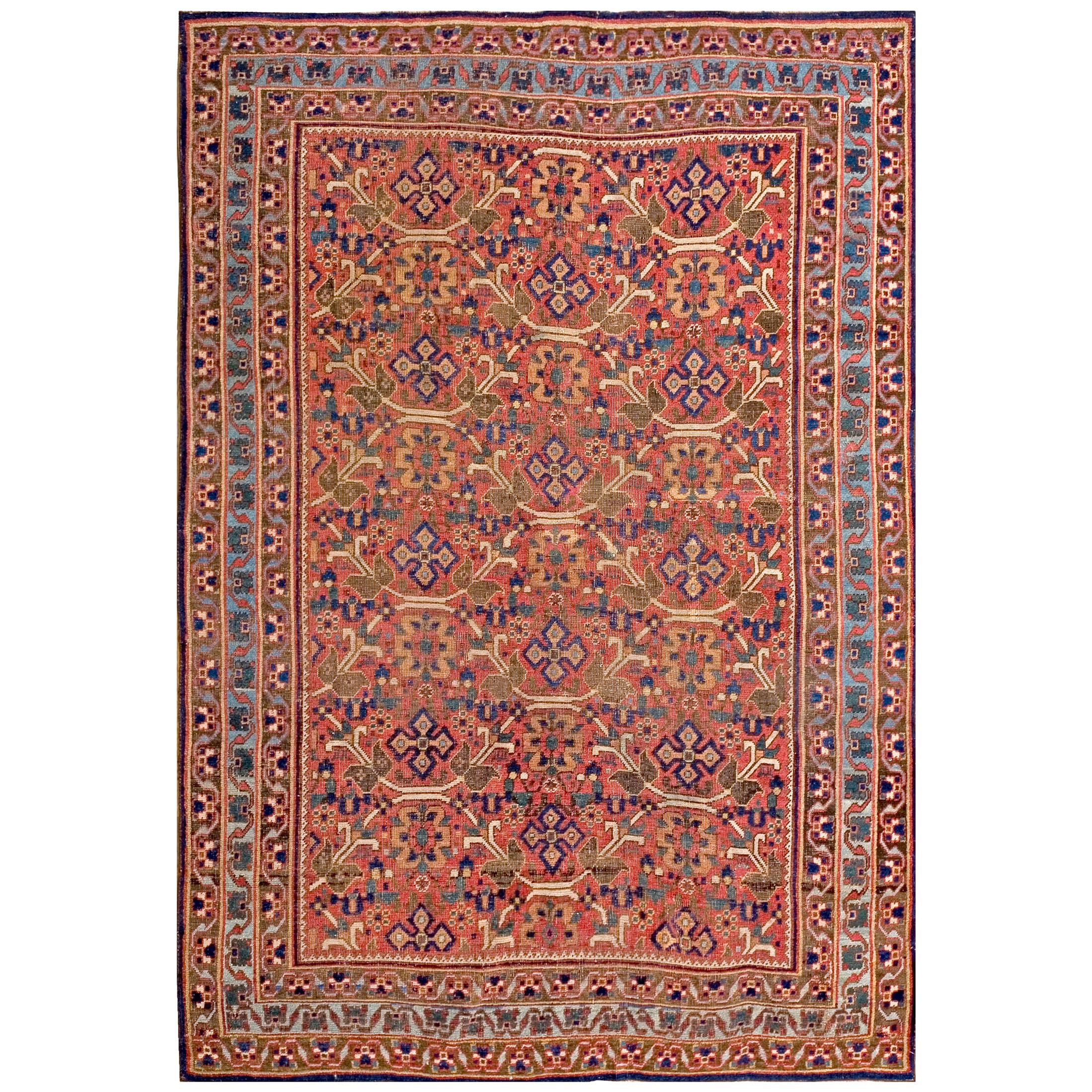 Early 20th Century S.W. Persian Afshar Carpet ( 4'2" x 6' - 127 x 183 ) For Sale