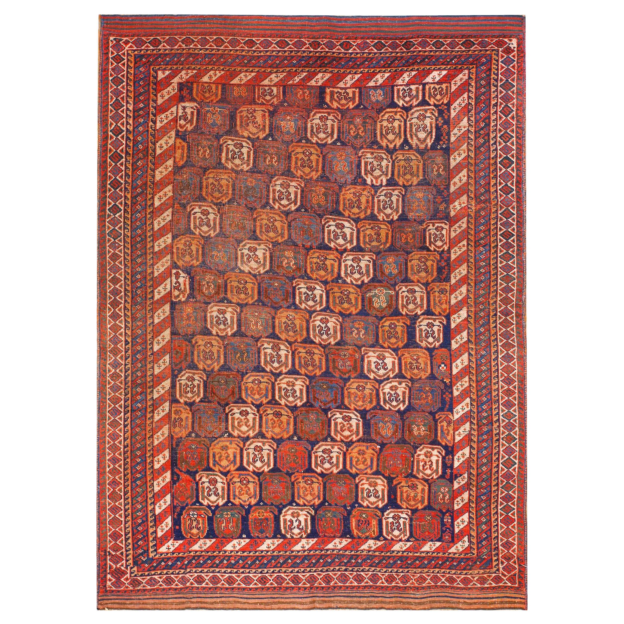Late 19th Century SE. Persian Afshar Carpet ( 4'6" x 6'3" - 137 x 191 ) For Sale