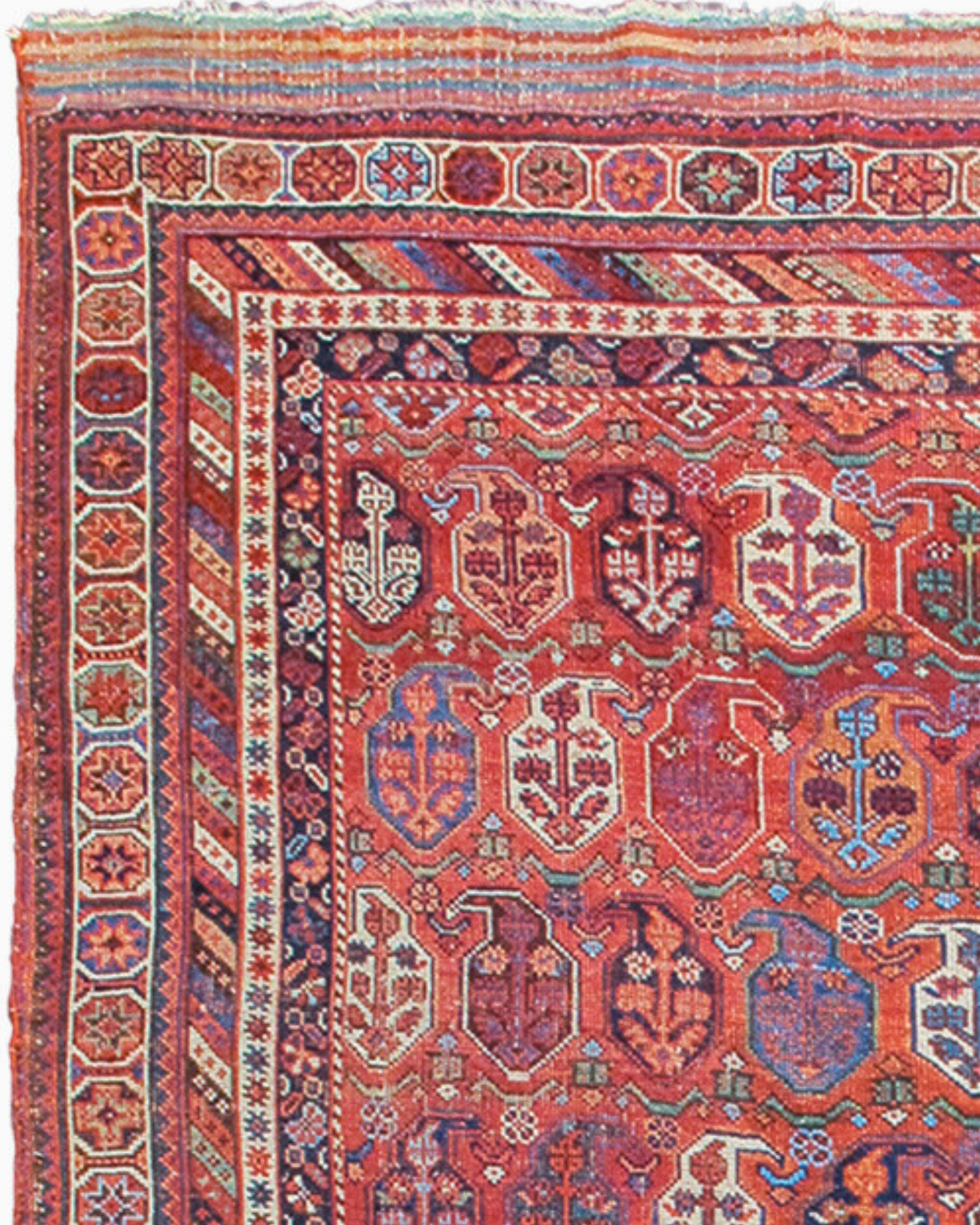 Hand-Woven Antique Persian Afshar Rug, Late 19th Century For Sale