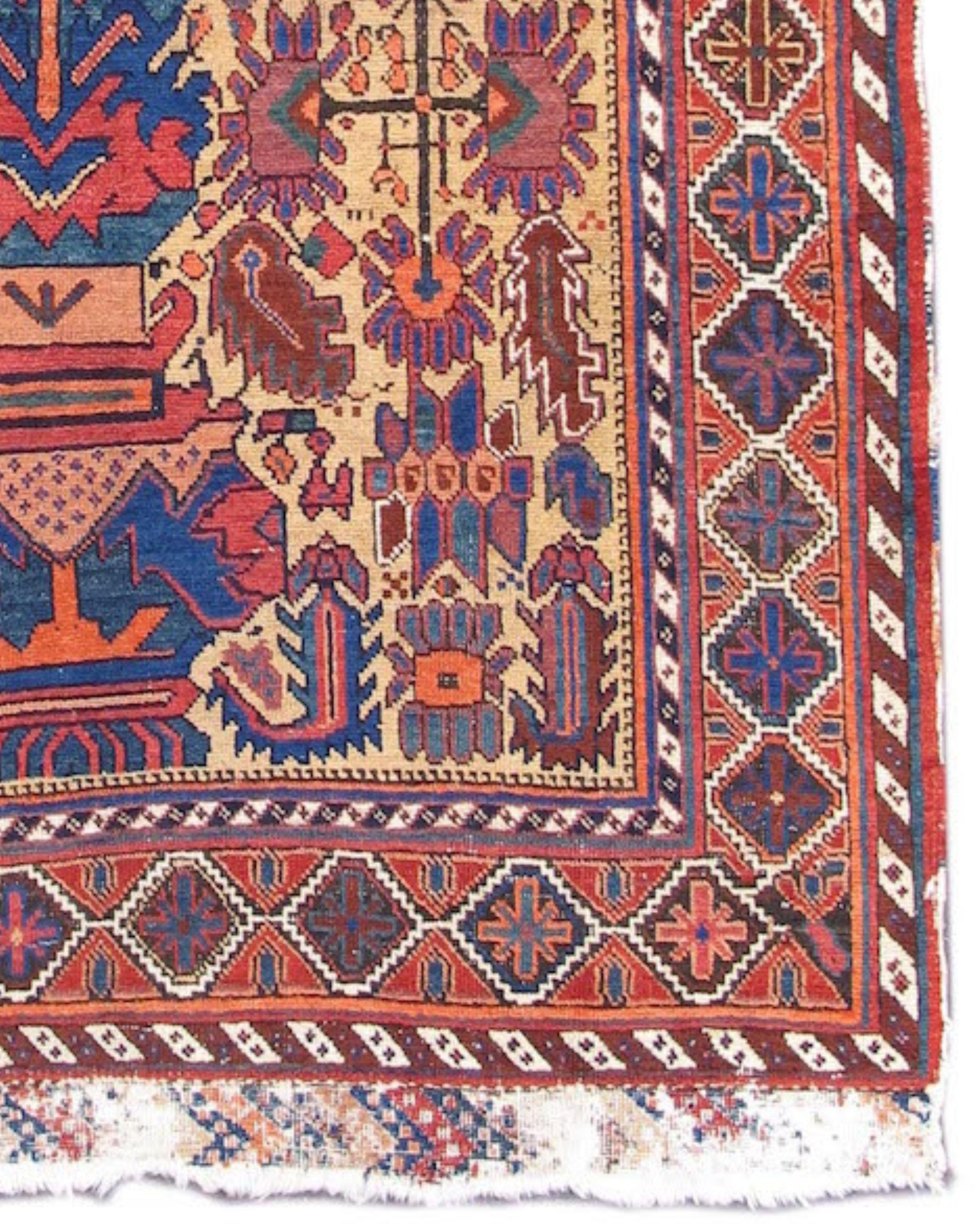 Antique Persian Afshar Rug, Late 19th Century For Sale 1