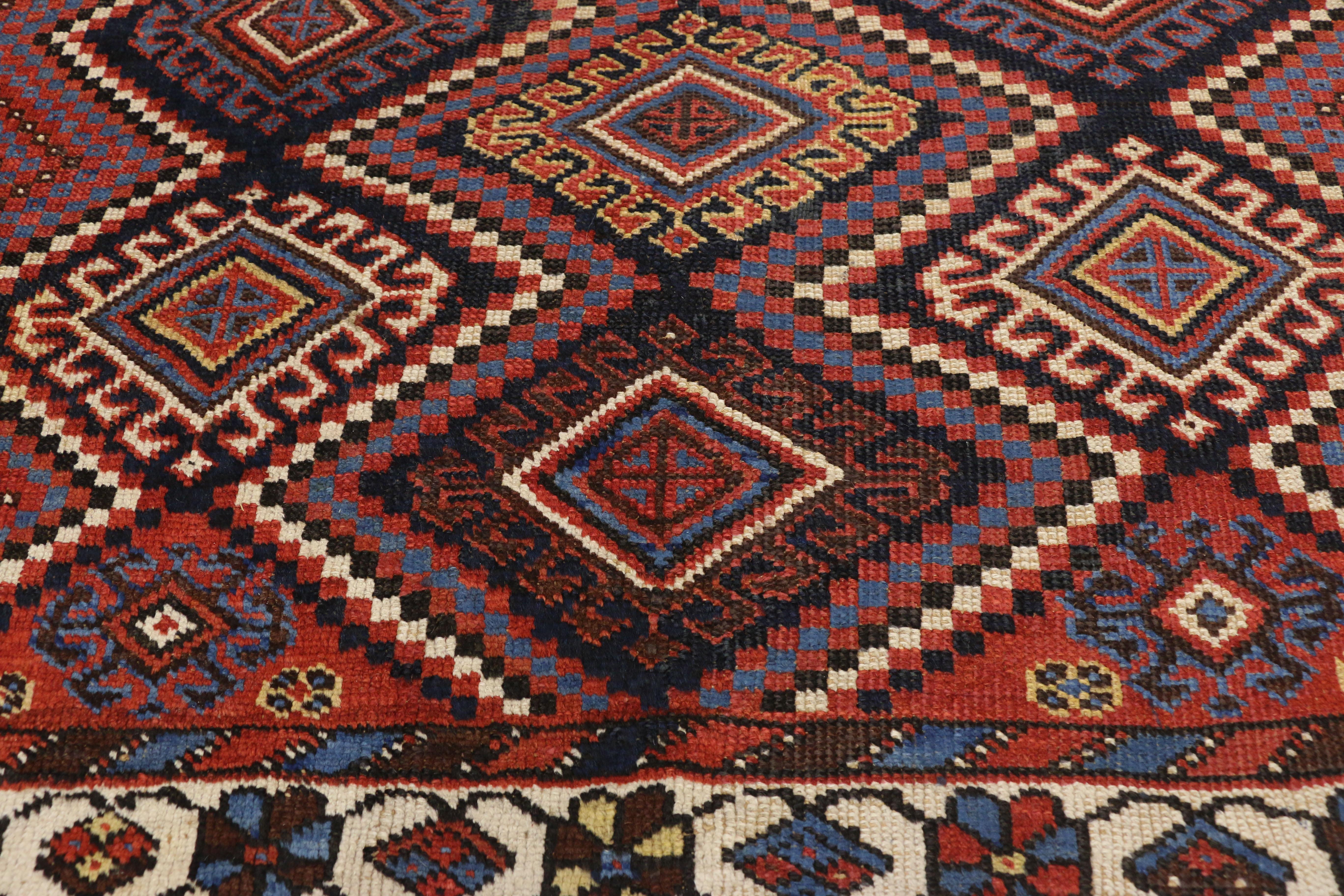 20th Century Antique Persian Afshar Rug with Modern Tribal Style