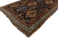 Antique Persian Afshar Rug with Nomadic Bohemian Style