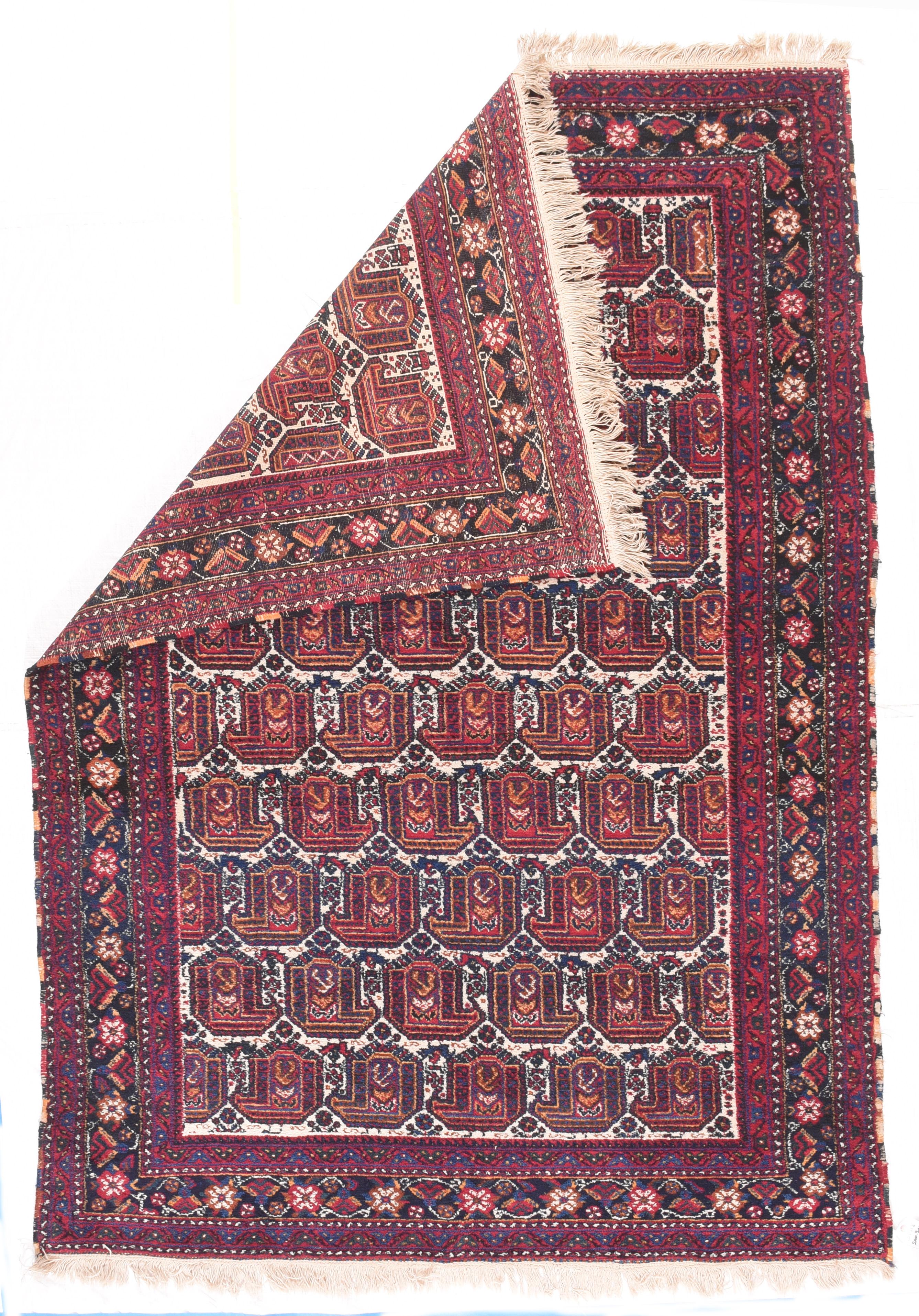 Hand-Knotted Antique Persian Afshar Area Rug For Sale