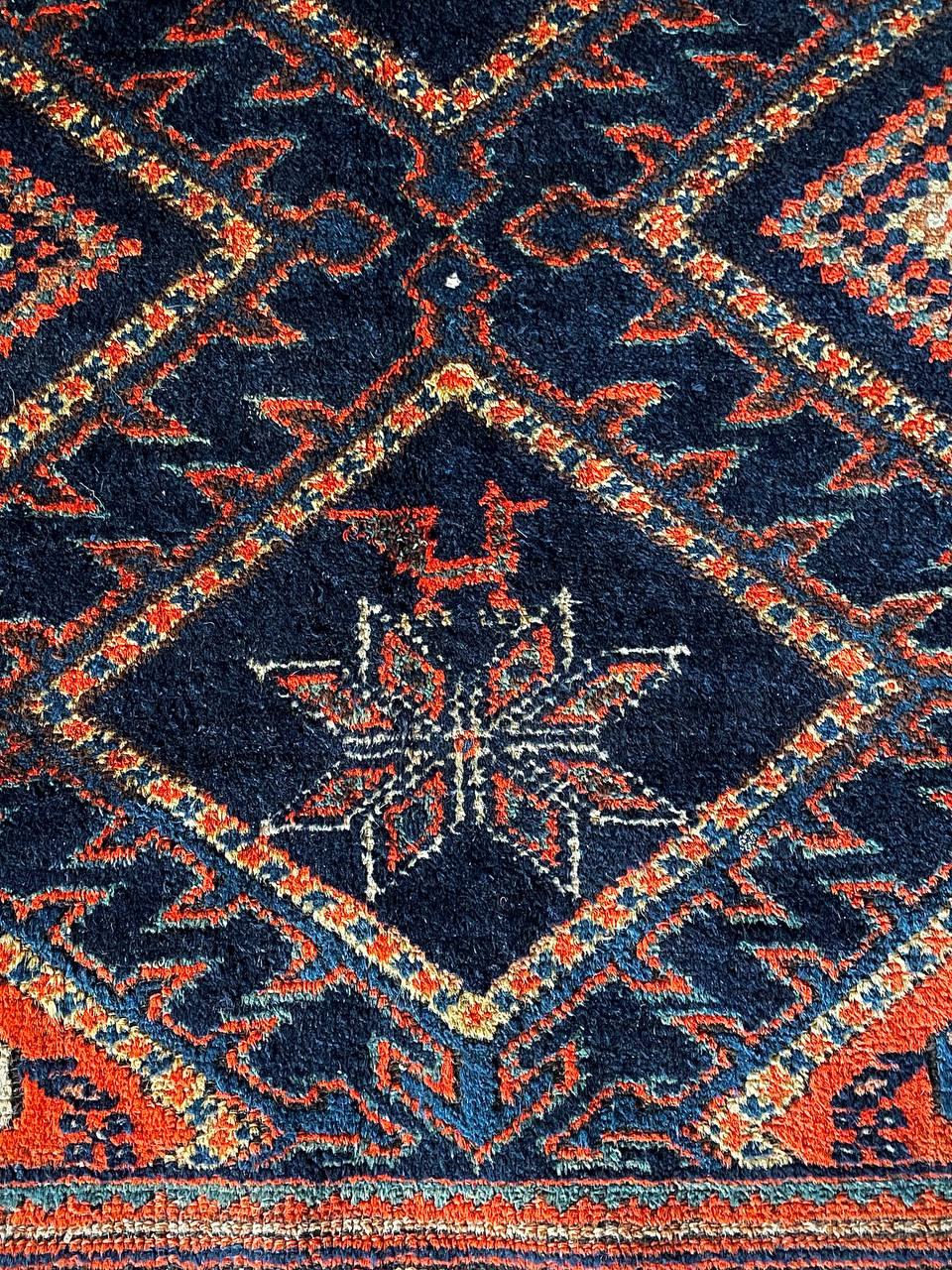 Antique Persian Afshar Tribal Rug Hand-Knotted Wool For Sale 4