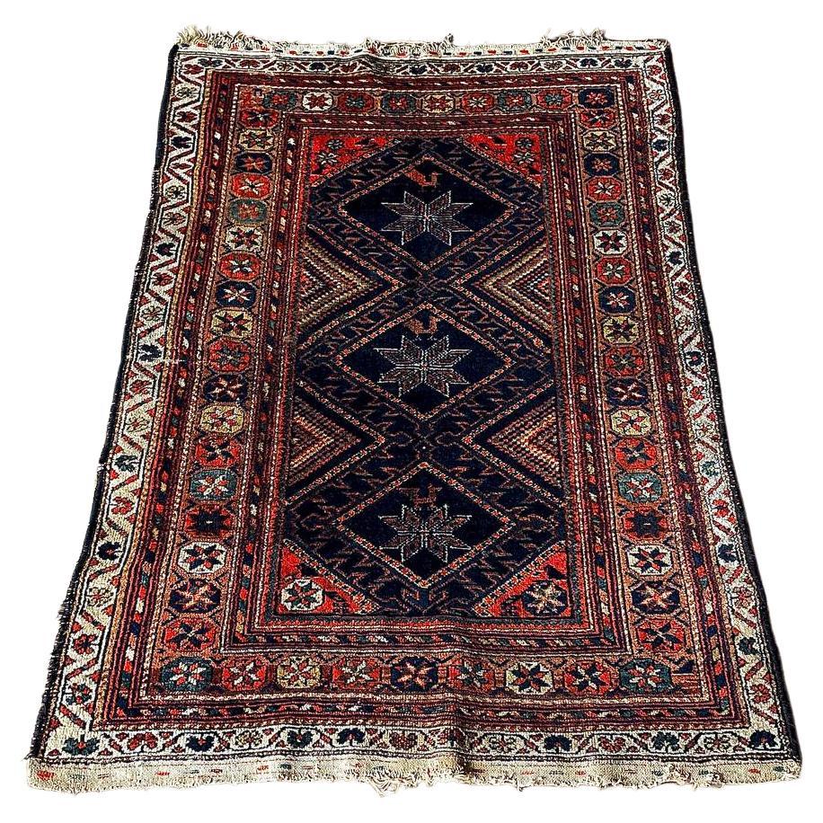 Antique Persian Afshar Tribal Rug Hand-Knotted Wool