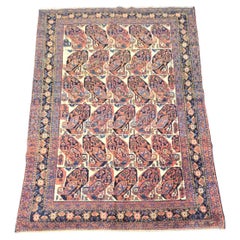 Antique Persian Afshar Tribal Wool Carpet 5.3x7.3