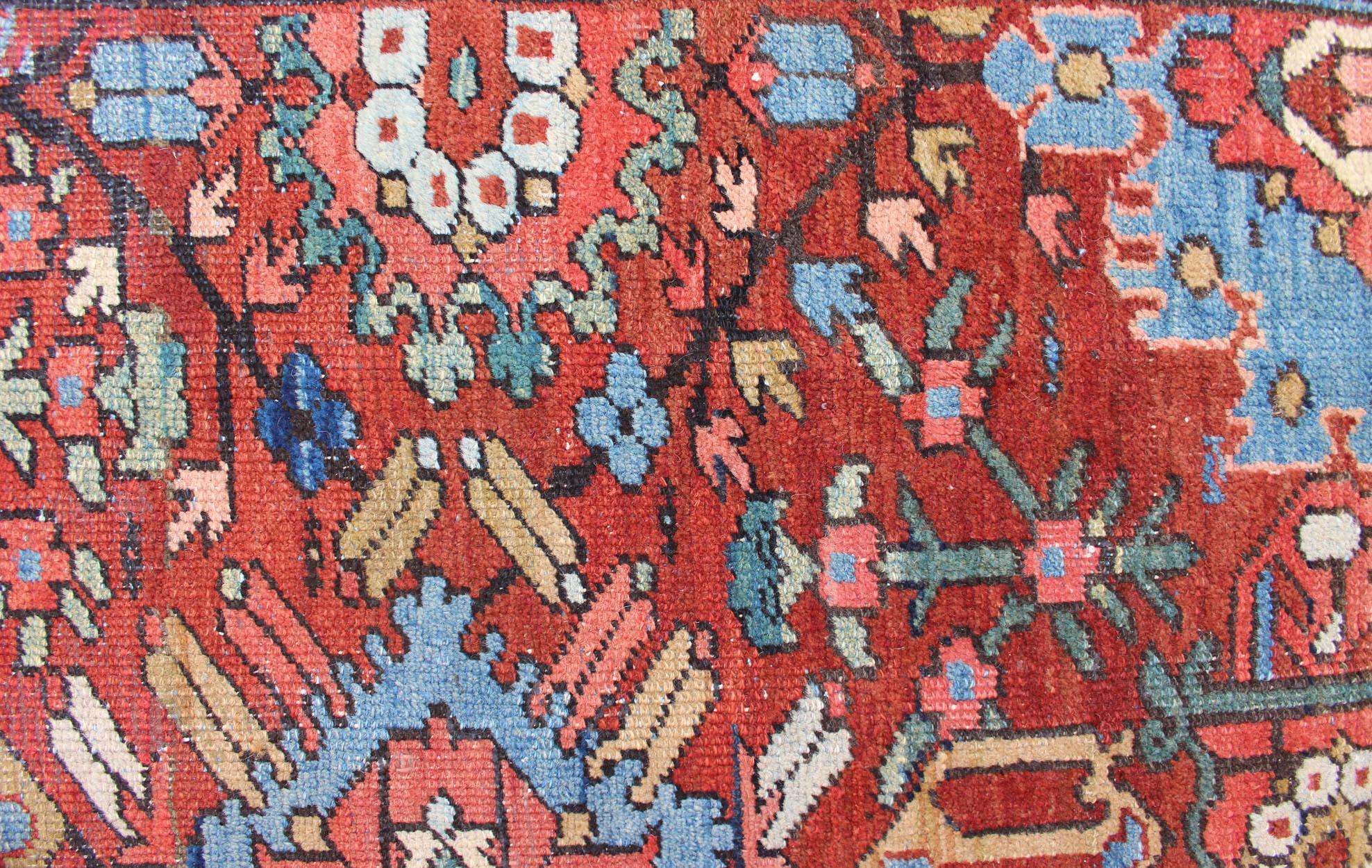 Antiker persischer All-Over-Serapi-Heriz-Teppich mit geometrischem All-Over-Design im Angebot 7