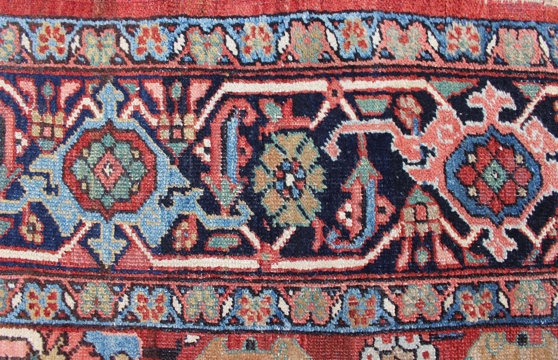 Antique Persian All-Over Serapi-Heriz Rug with All-Over Geometric Design For Sale 10
