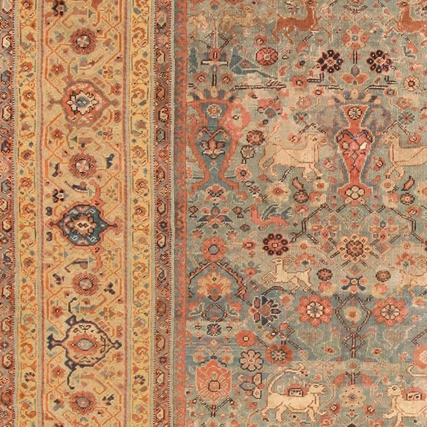 Hand-Knotted Antique Persian Sultanabad Rug. 12 ft 8 in x 16 ft For Sale