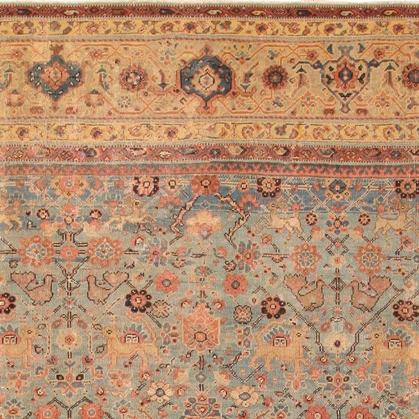 19th Century Antique Persian Sultanabad Rug. 12 ft 8 in x 16 ft For Sale