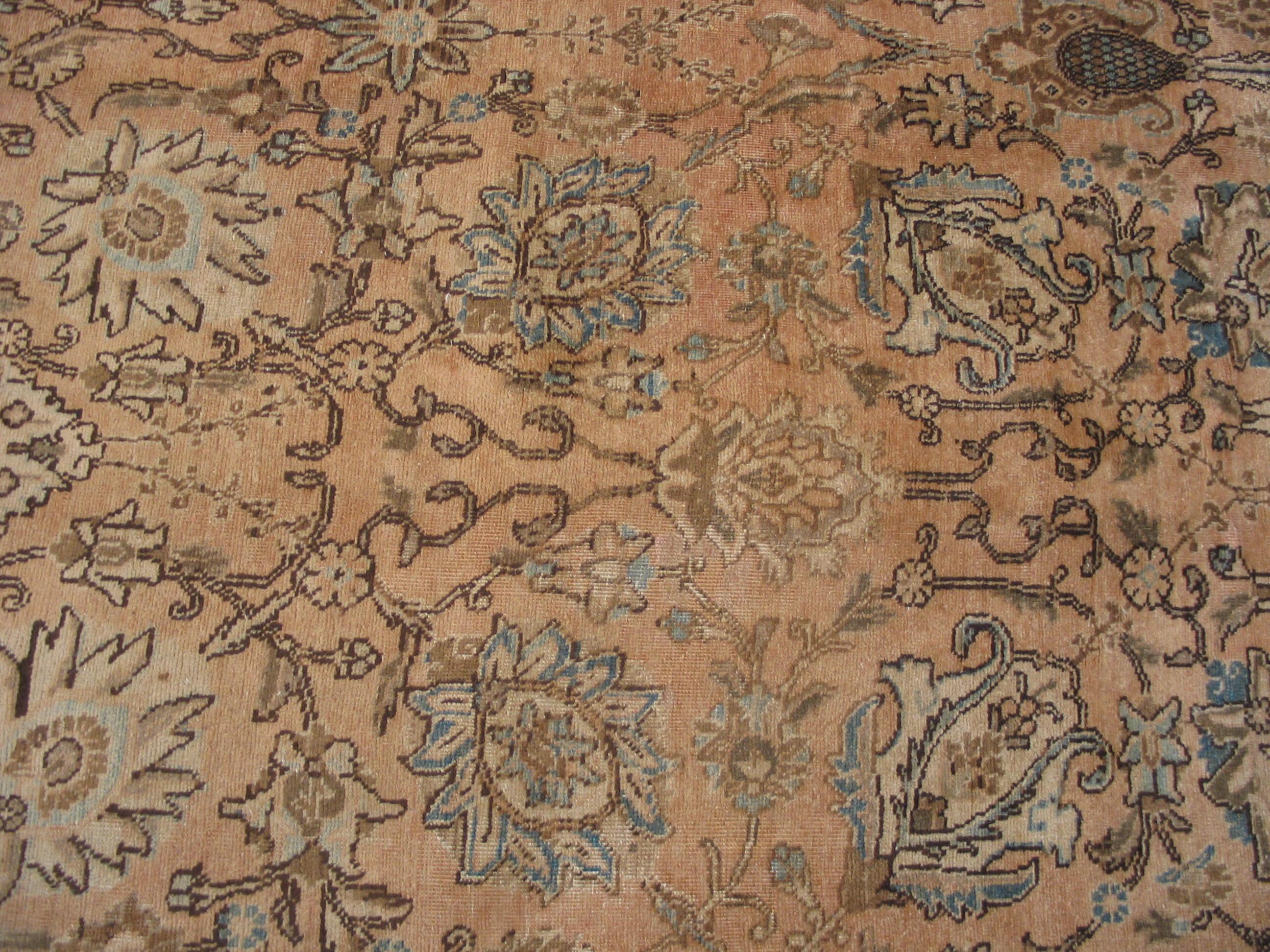 Hand-Knotted 1930s Persian Tabriz Carpet ( 8'5