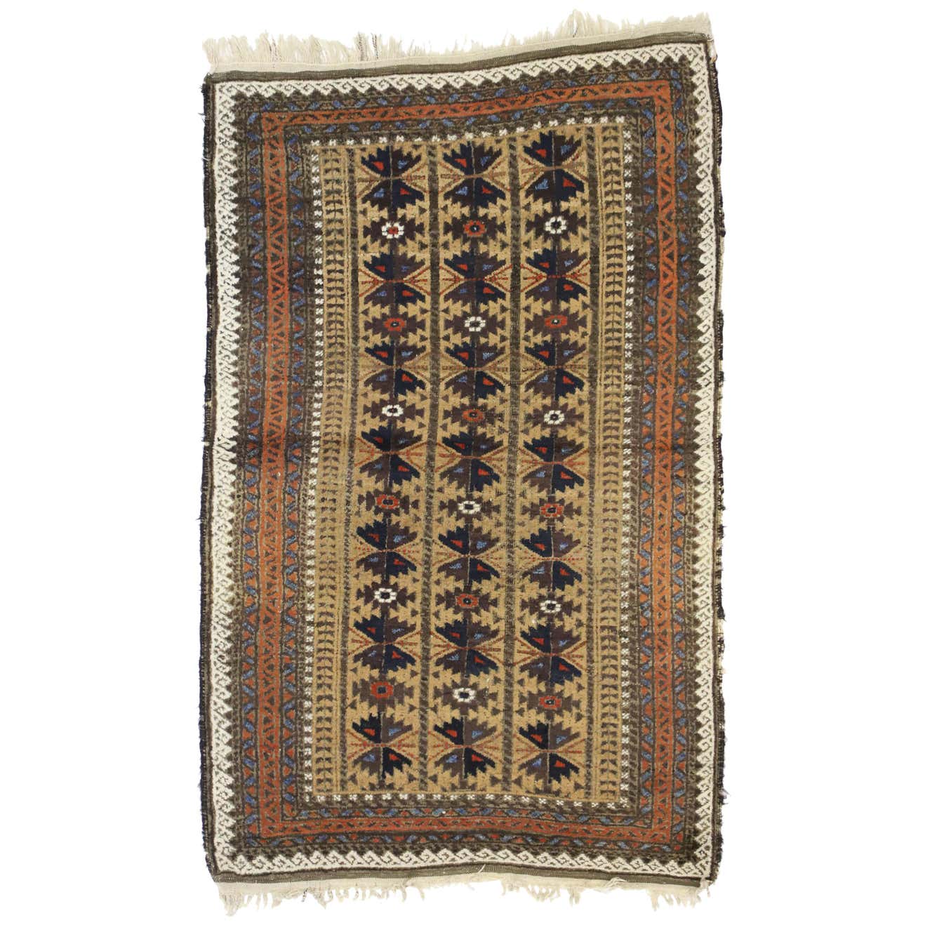 Antique Persian Arab Baluch Tree of Life Rug, Tribal Style Entry or ...