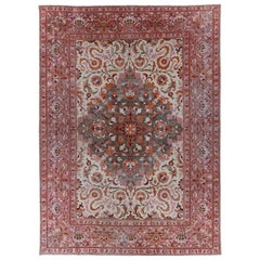 Antique Persian Area Rug Agra Design