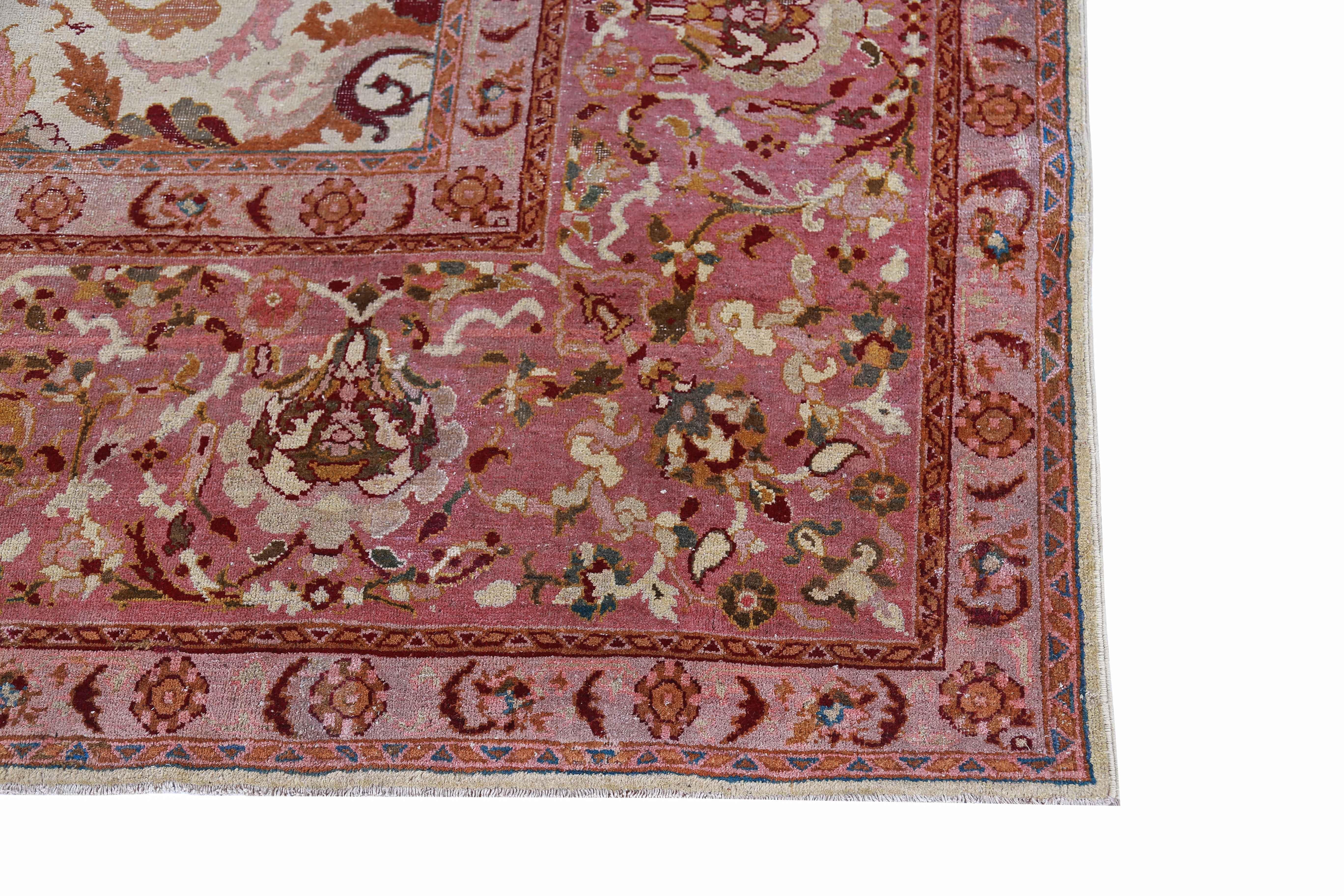 Tapis persan ancien à motif Agra en vente 1