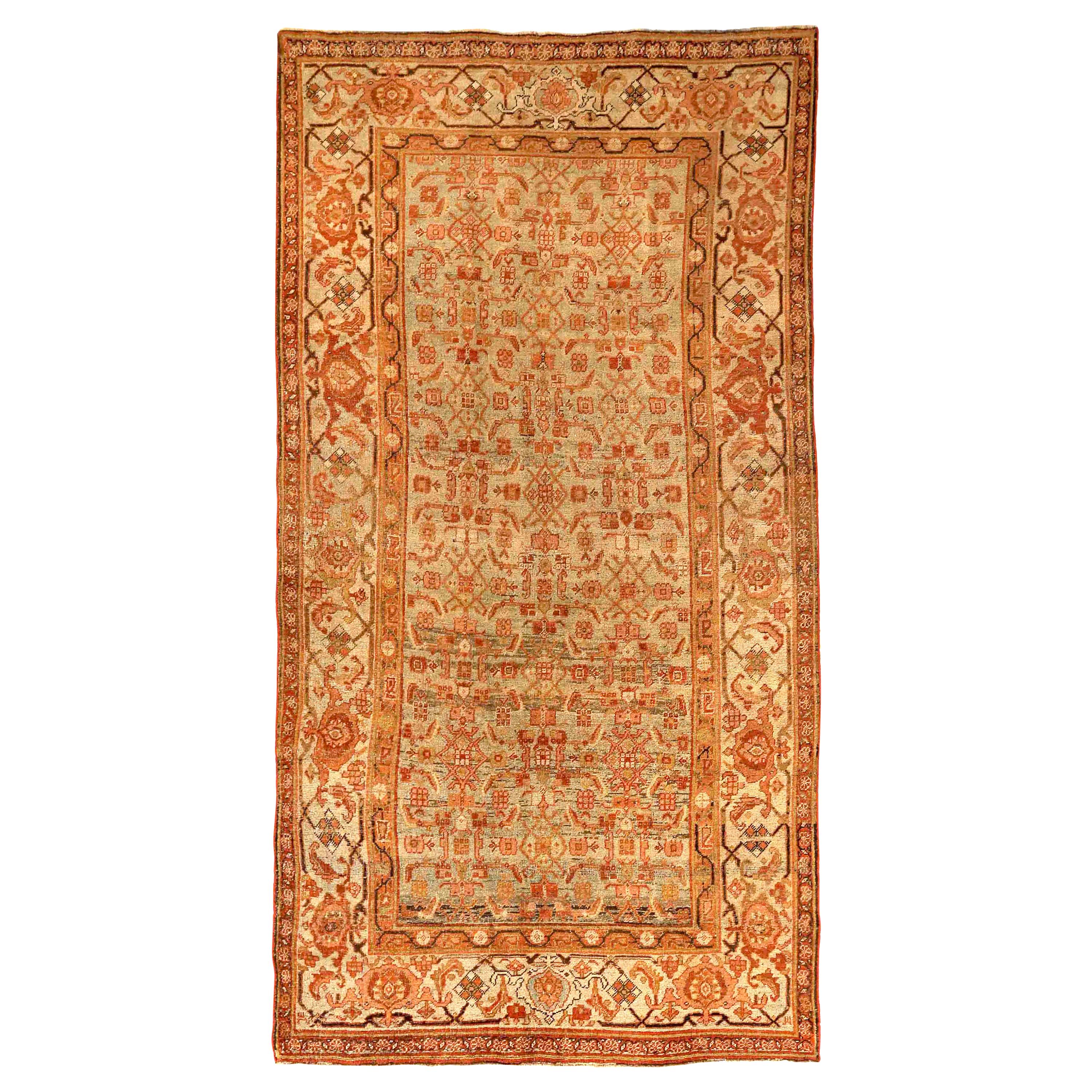 Antique Persian Area Rug Art Deco Design