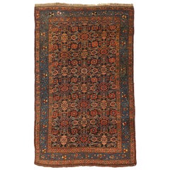 Vintage Persian Area Rug Art Deco Design