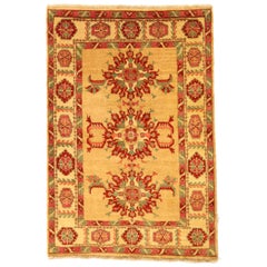 Antique Persian Area Rug Art Deco Design