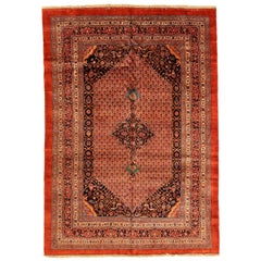 Vintage Persian Area Rug Art Deco Design