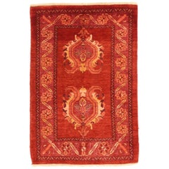 Antique Persian Area Rug Art Deco Design