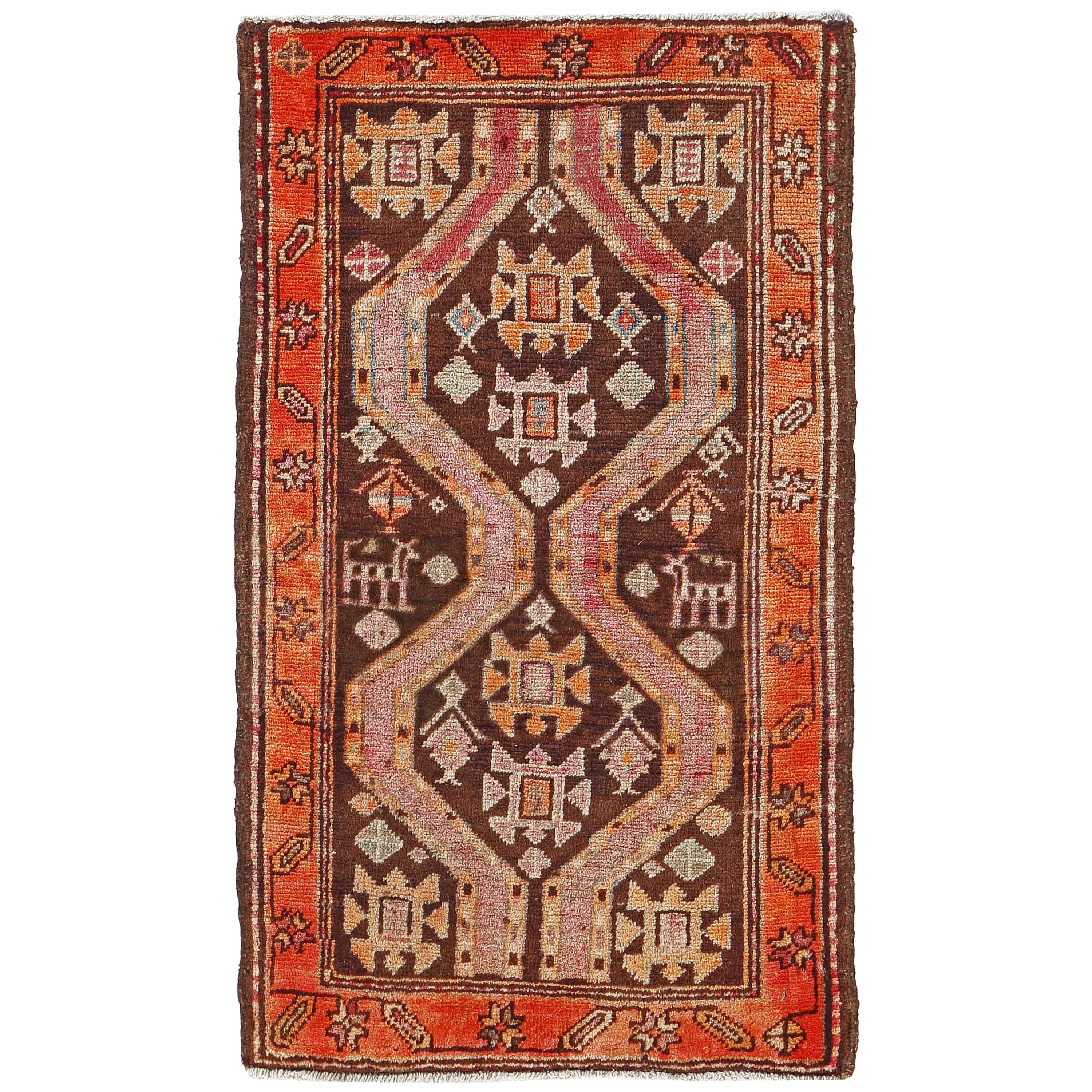 Antique Persian Area Rug Azerbaijan Design For Sale