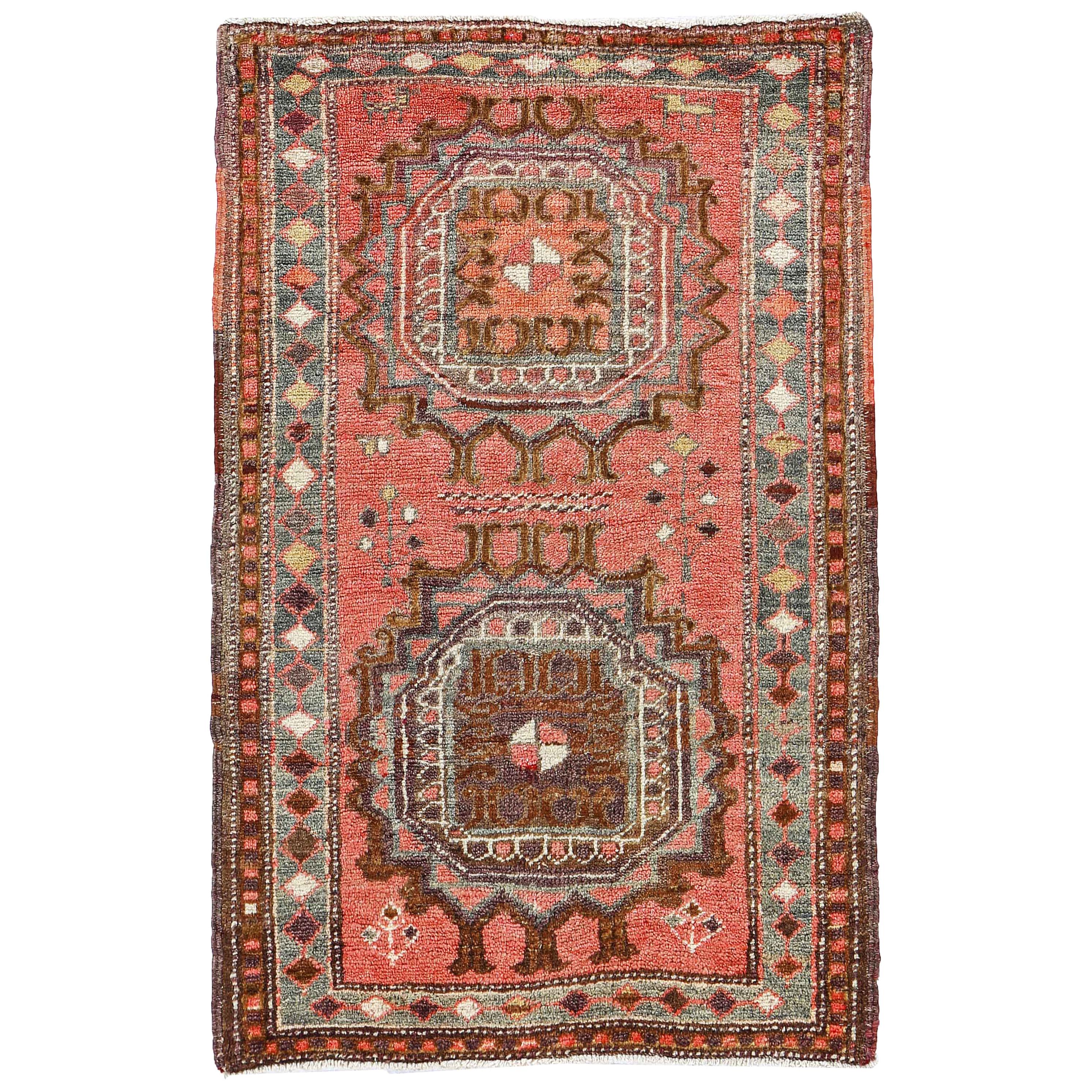 Antique Persian Area Rug Azerbaijan Design