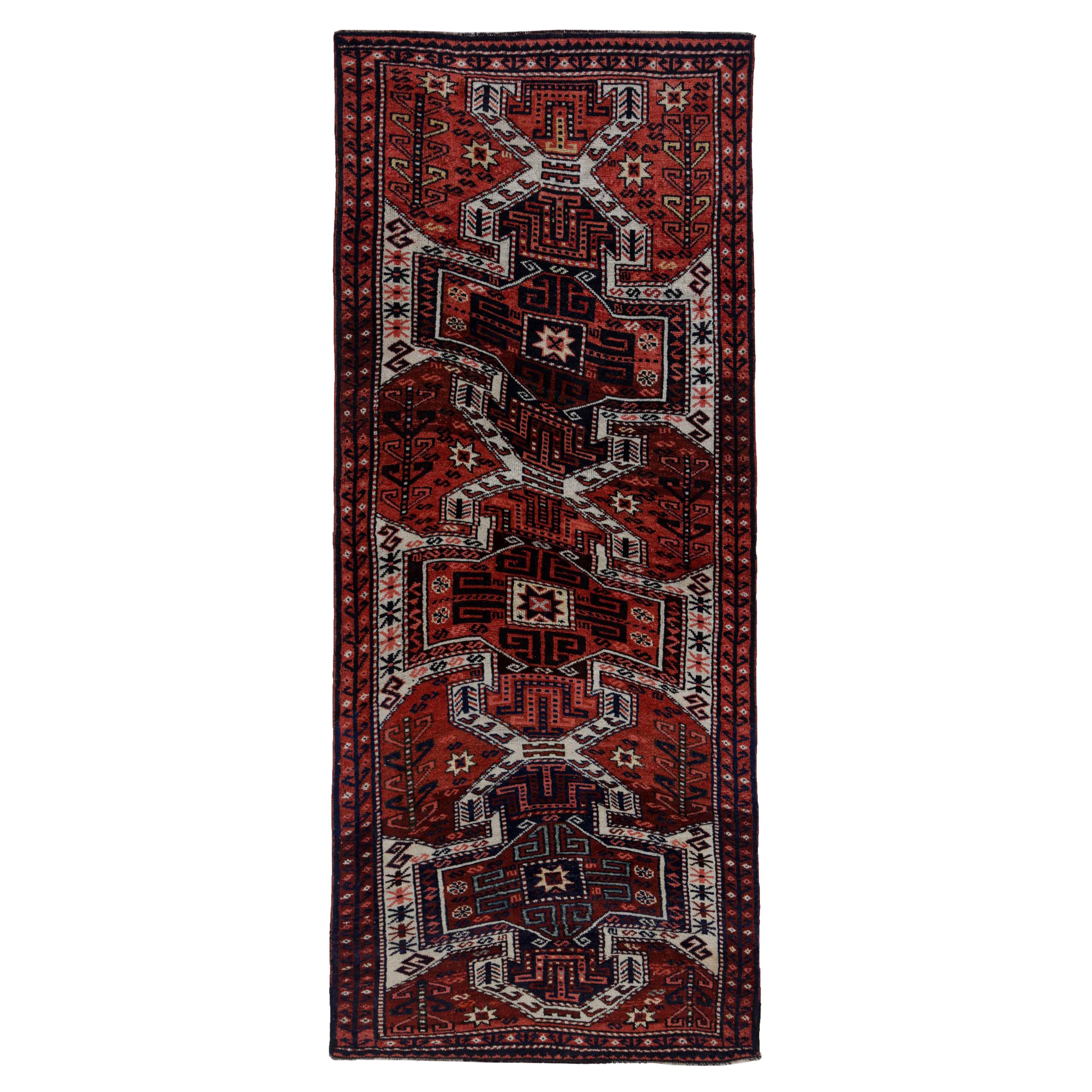 Antique Persian Area Rug Azerbaijan Design