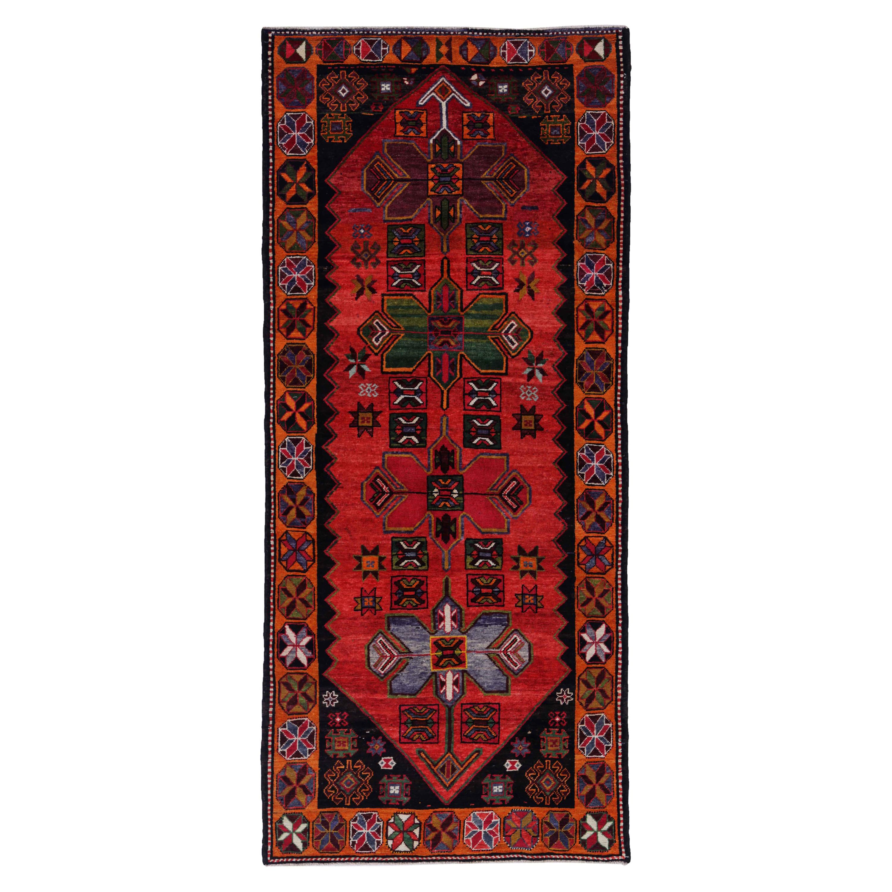 Antique Persian Area Rug Azerbaijan Design