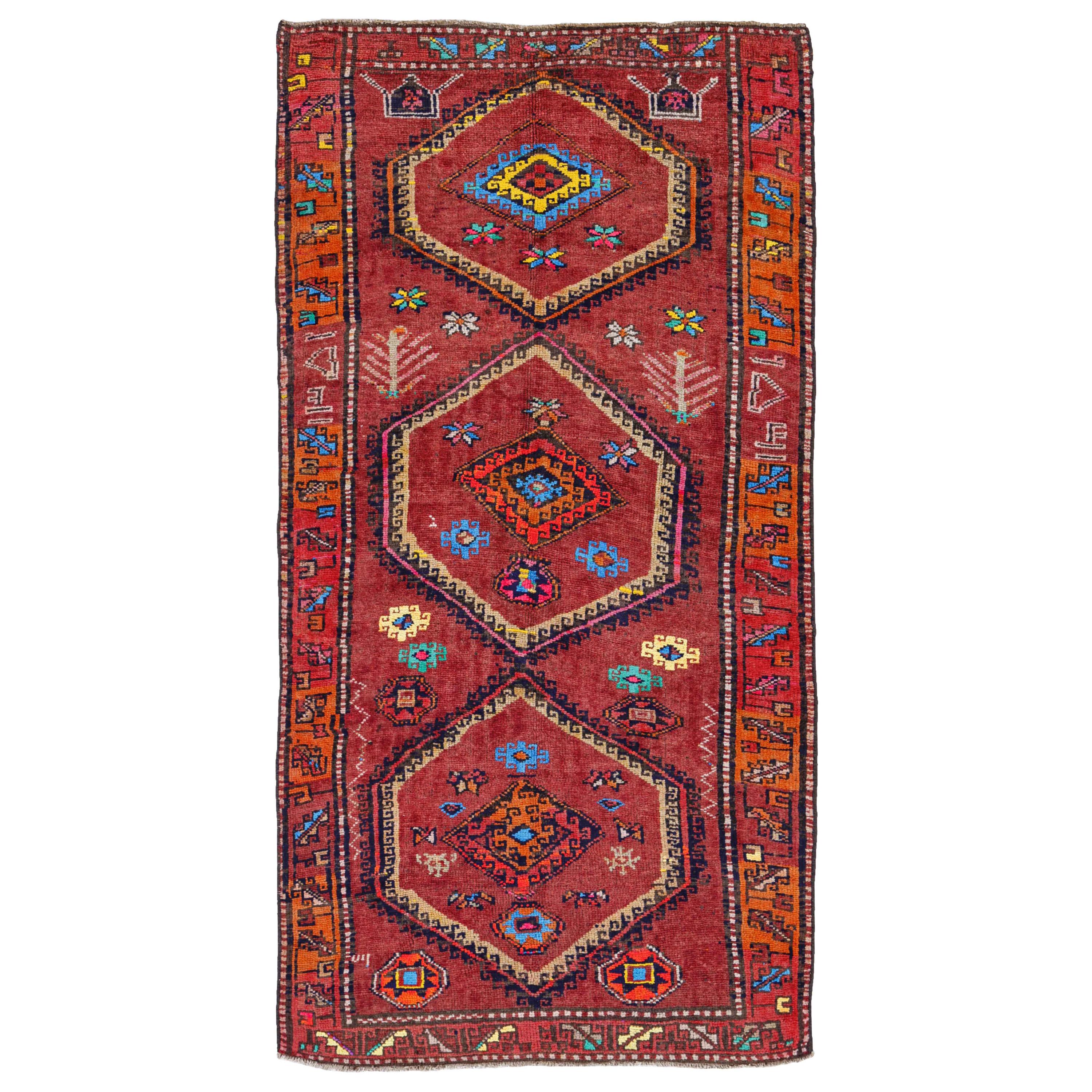 Antique Persian Area Rug Azerbaijan Design