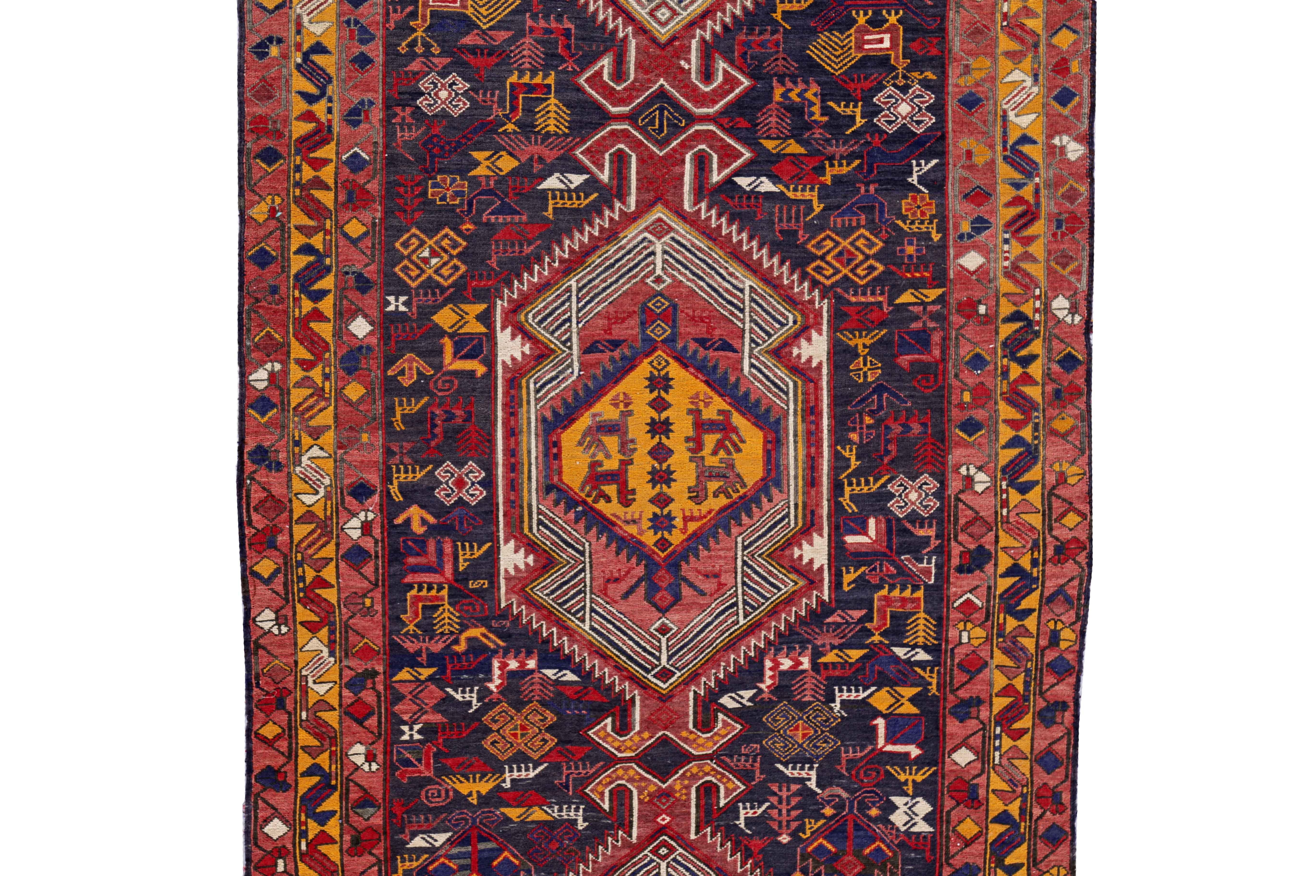 Other Antique Persian Area Rug Azerbaijan Design For Sale