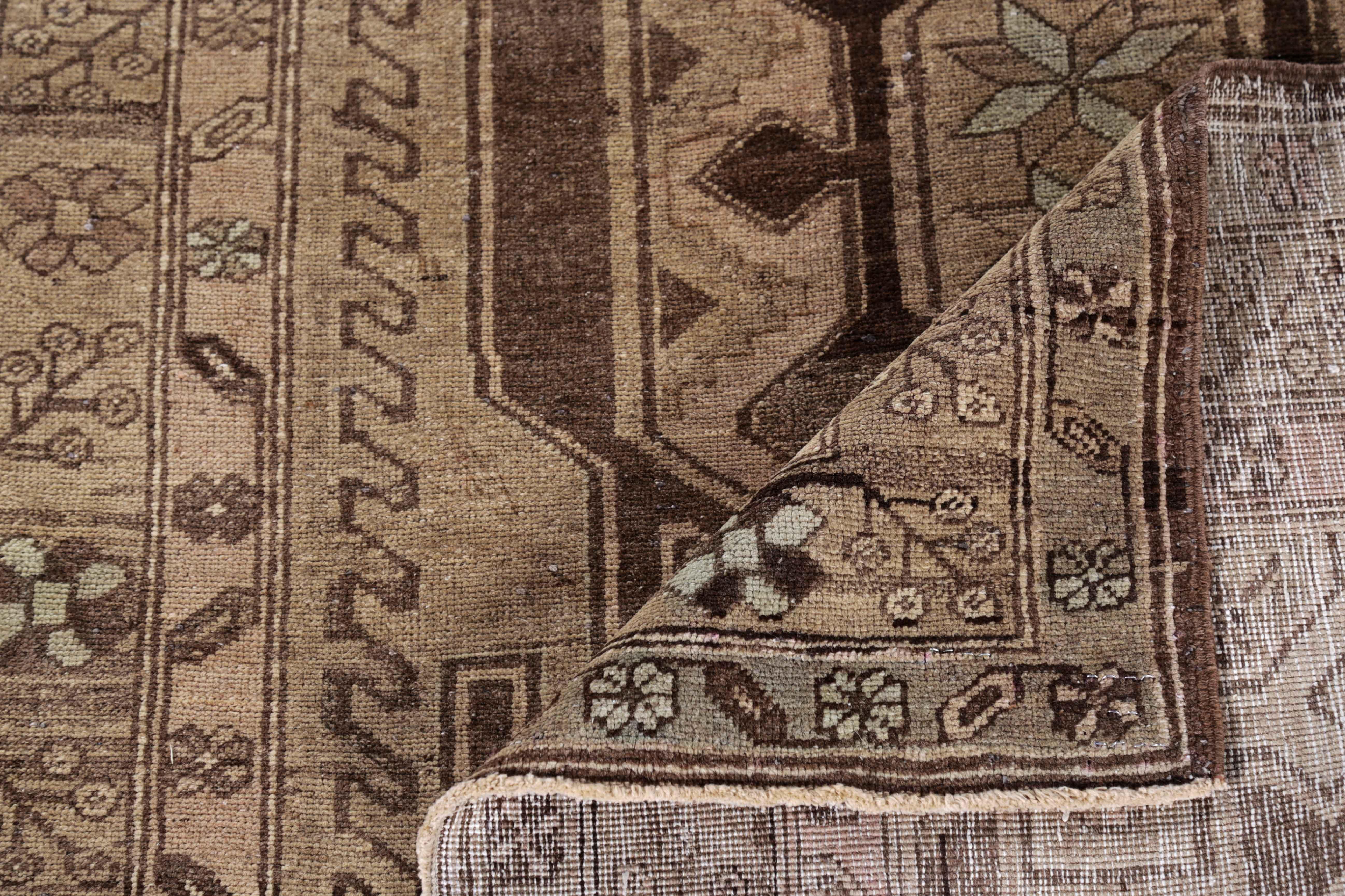 Wool Antique Persian Area Rug Azerbaijan Design For Sale