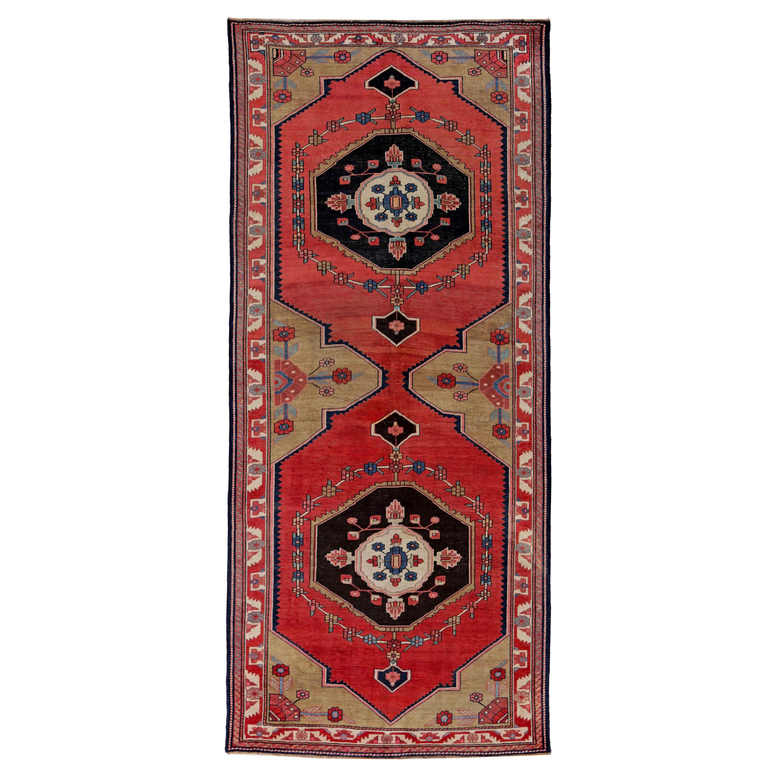 Antique Persian Area Rug Azerbaijan Design For Sale