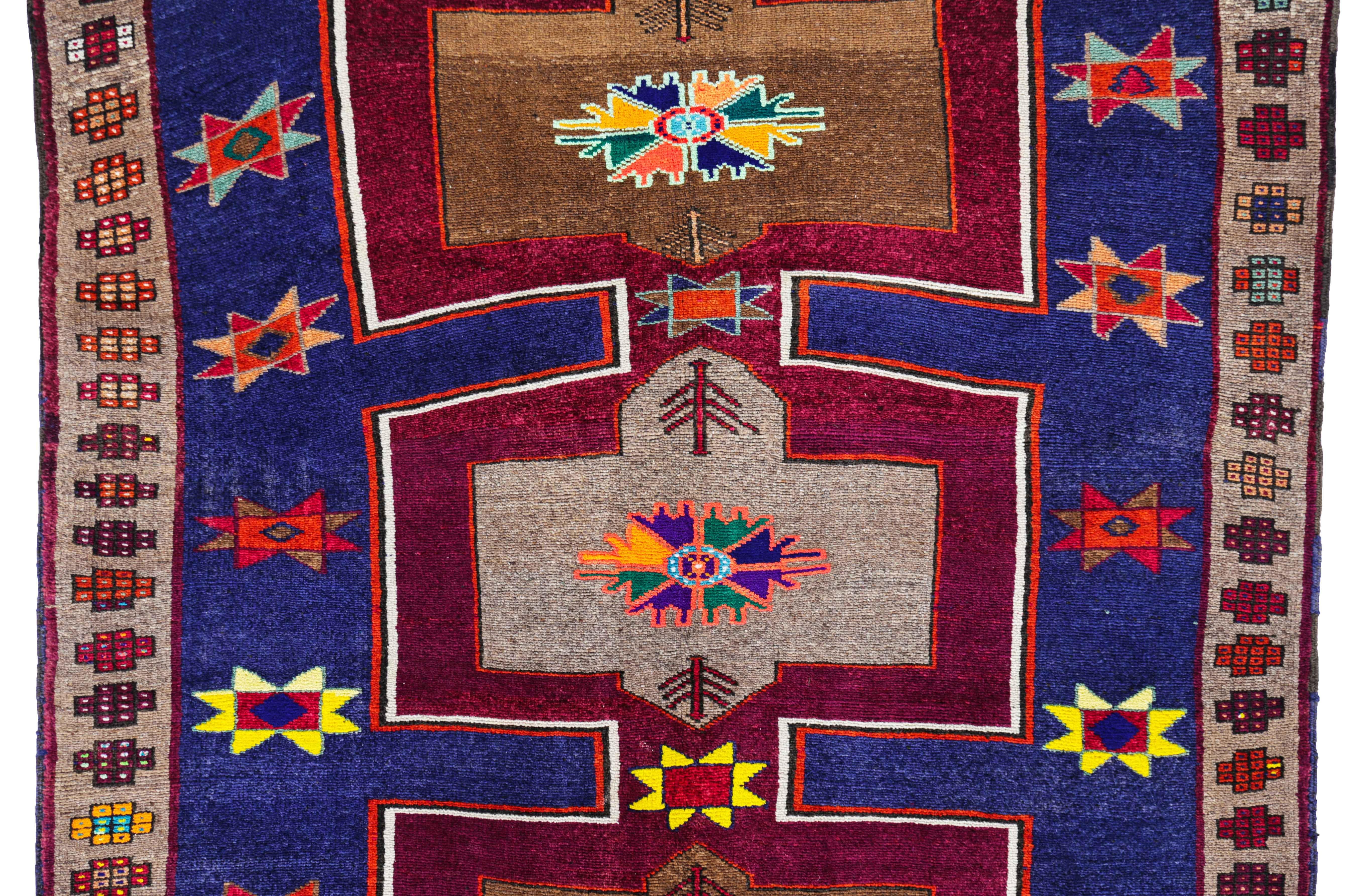 Alfombra Persa Antigua Azerbaiyán Design en Excelente estado para la venta en Dallas, TX
