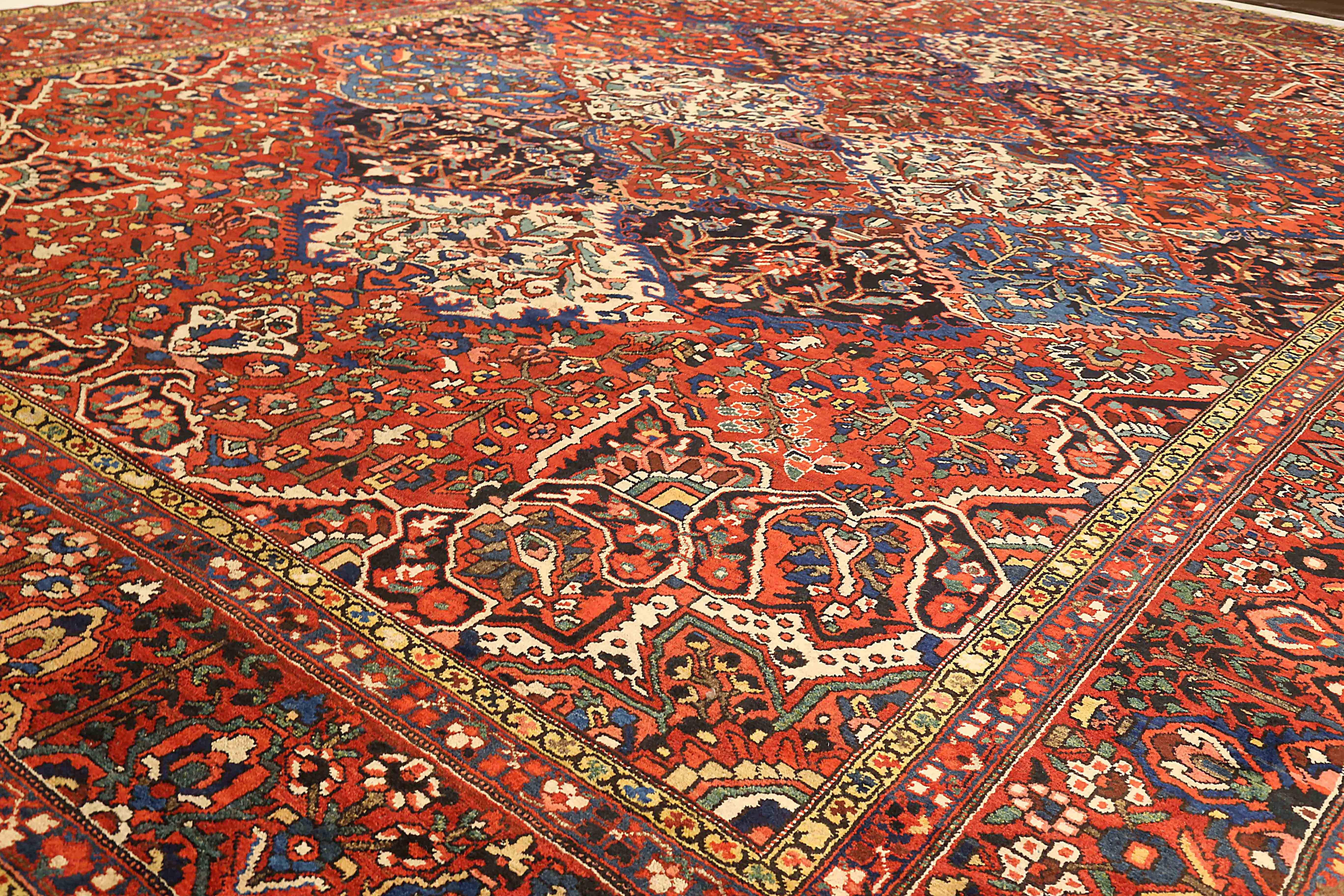 Other Antique Persian Area Rug Bakhtiar Design For Sale