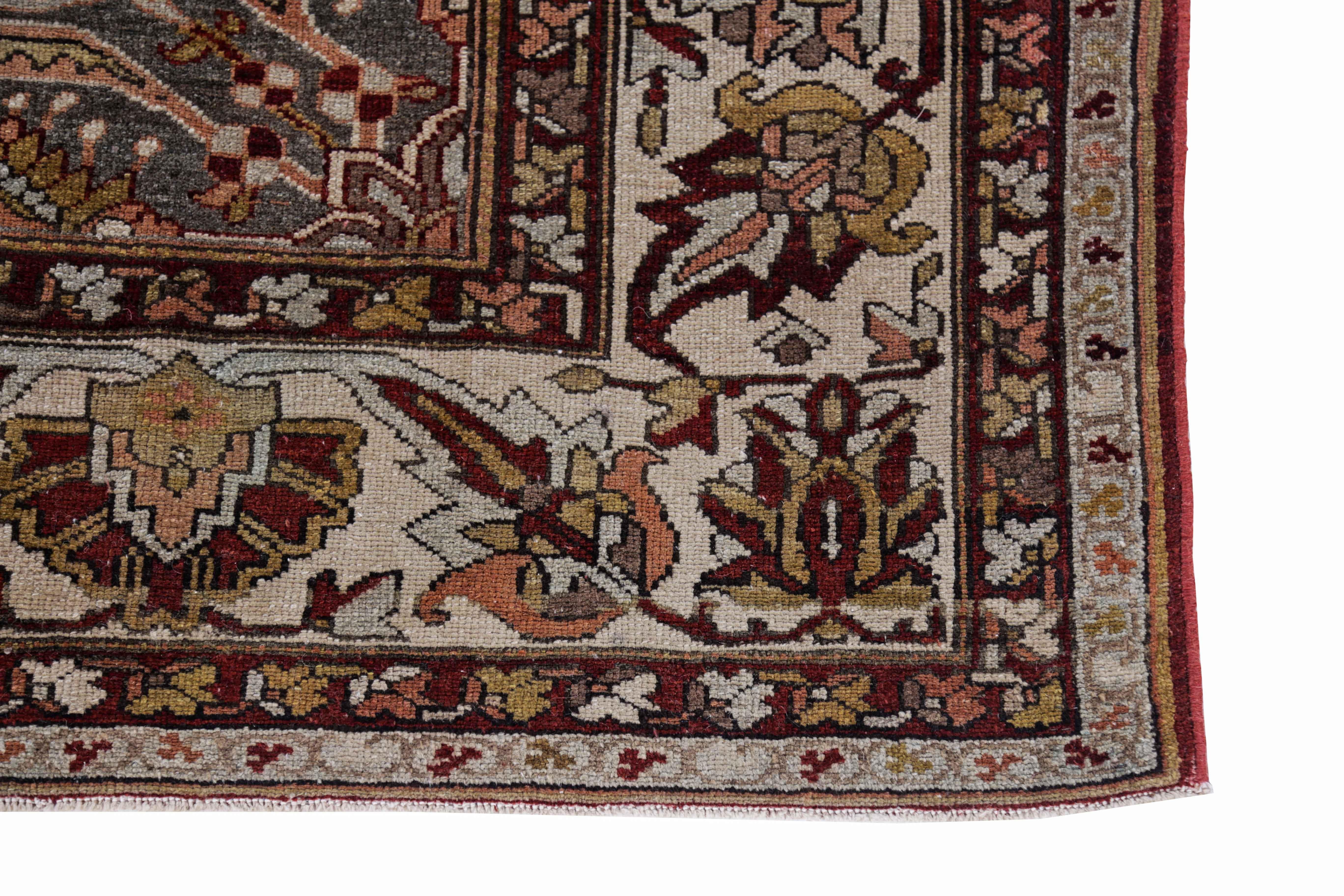 20th Century Antique Persian Area Rug Bakhtiar Design For Sale