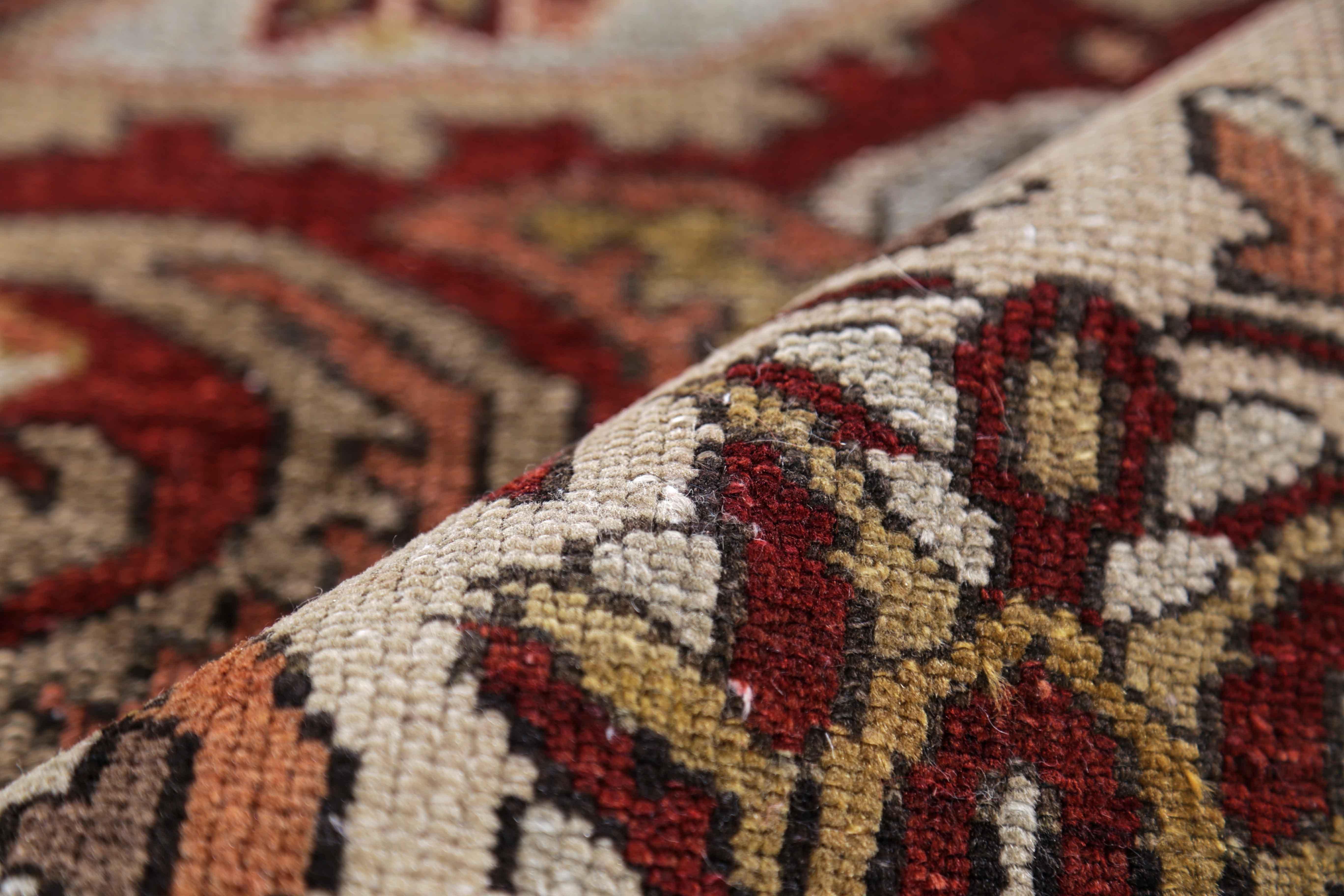 Wool Antique Persian Area Rug Bakhtiar Design For Sale