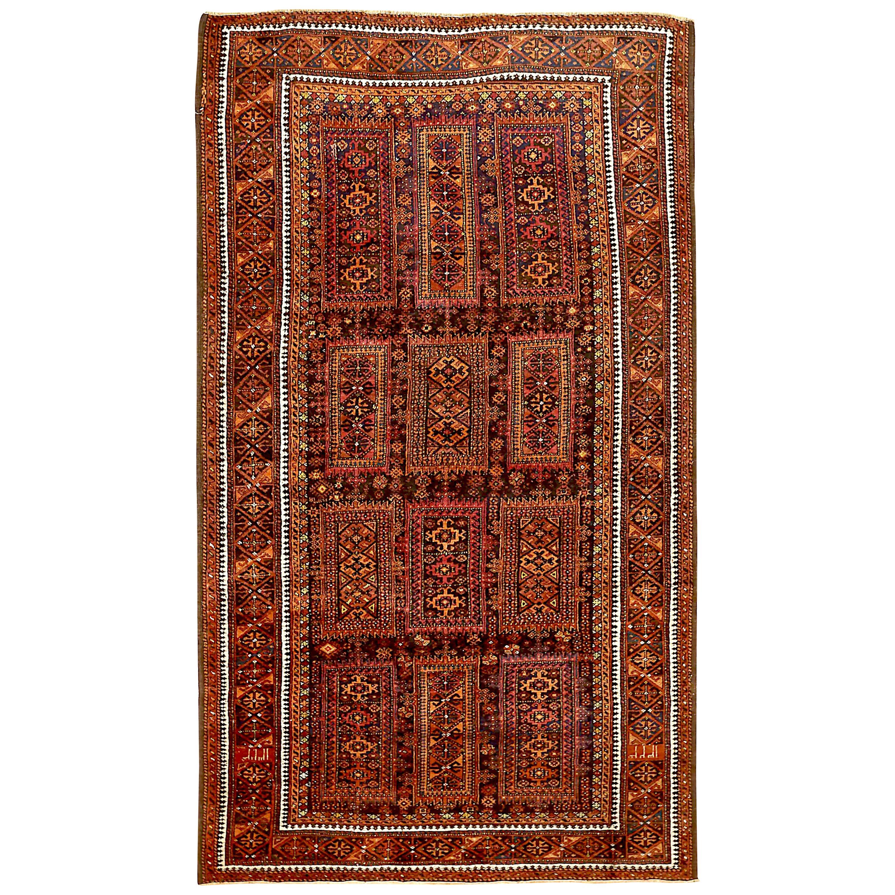 Antique Persian Area Rug Balouch Design For Sale